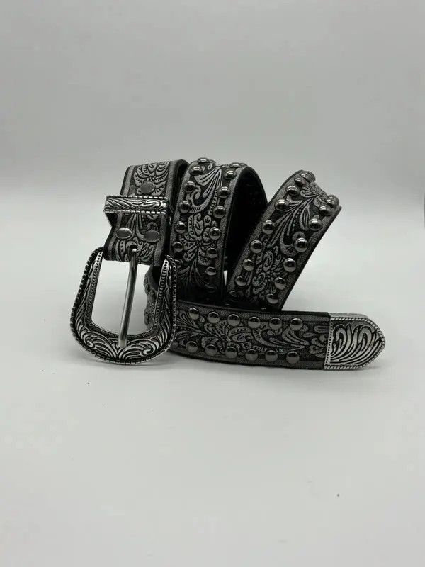 Japanese Brand Gothic Studded Belt (cement gray) Size ONE SIZE - 1 Thumbnail