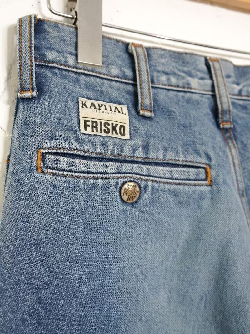 Kapital Kapital14oz Denim 5P Frisco Center Pleat jeans pants Size US 30 / EU 46 - 3 Thumbnail