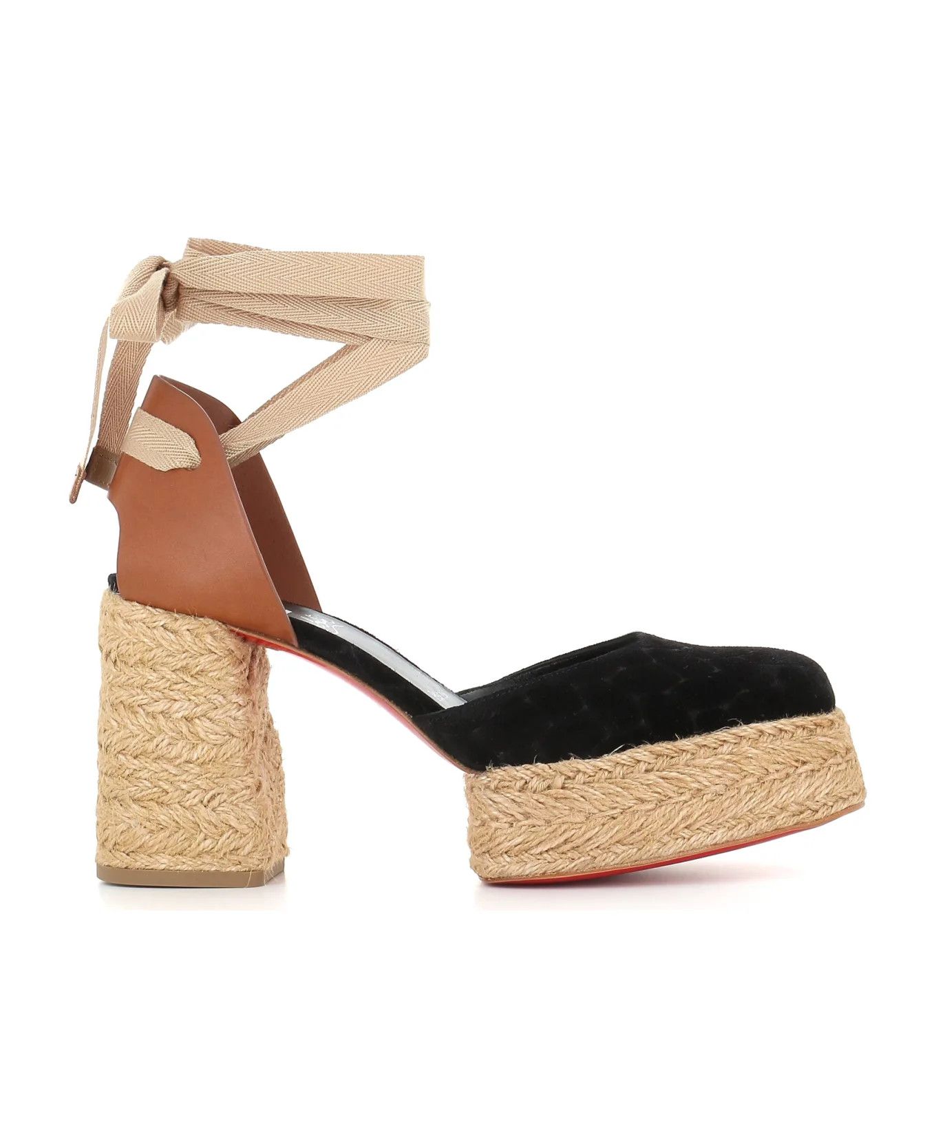 Christian Louboutin o1bcso1str0825 Brigissima 70 in Black/Beige Size US 9 / IT 39 - 1 Thumbnail