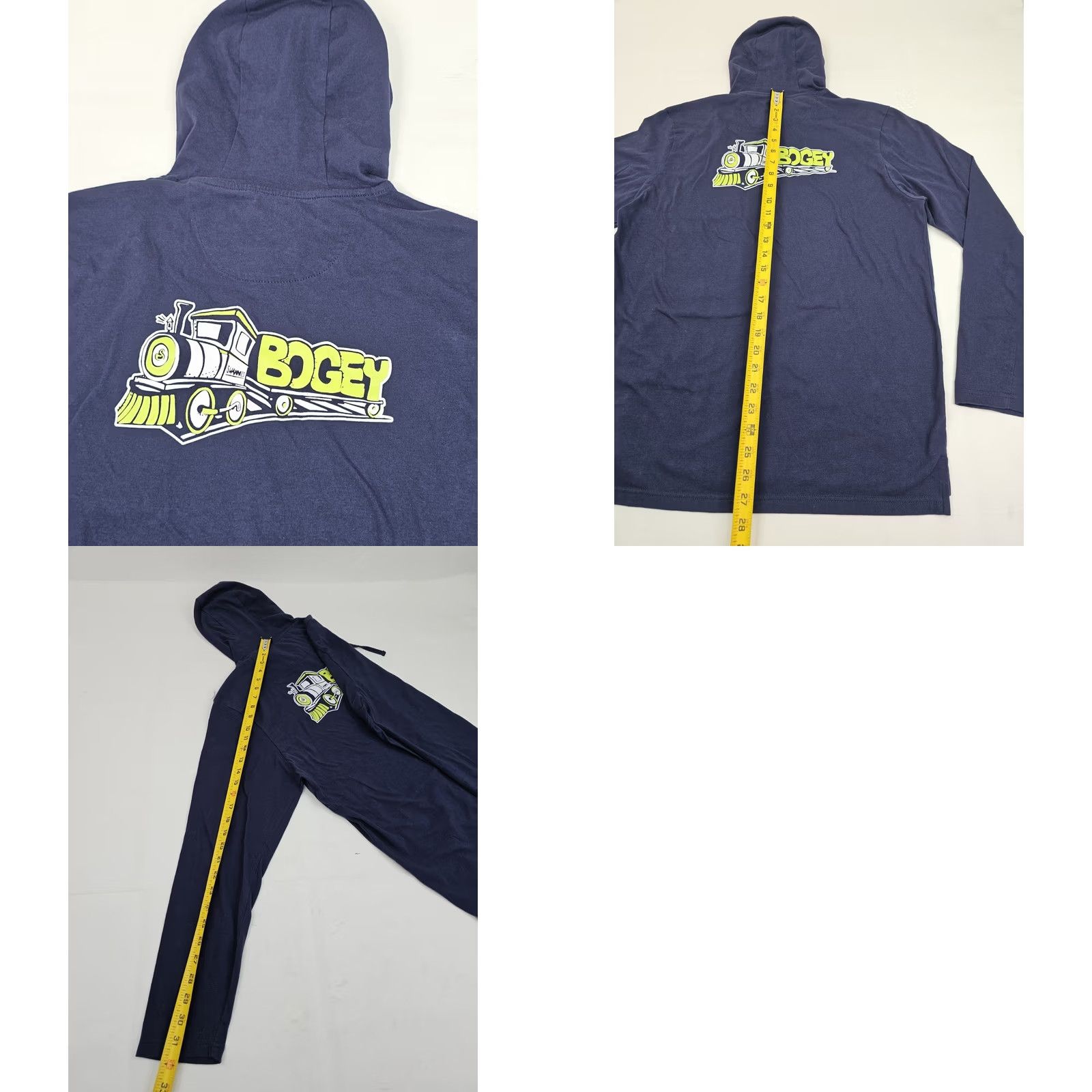 Vintage Swannies Bogey Train Golf Hoodie Pullover Men L Navy Blue Lightweight Graphic Slim/Regular Fit Commodities Size US L / EU 52-54 / 3 - 8 Thumbnail