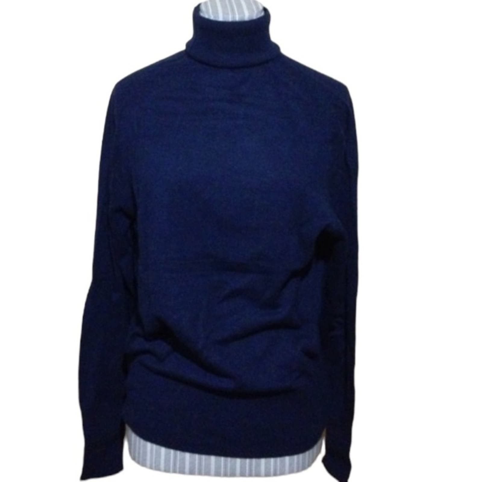 image of Coach Sweater Turtleneck Merino Wool Alpaca Blue One Size, Women's