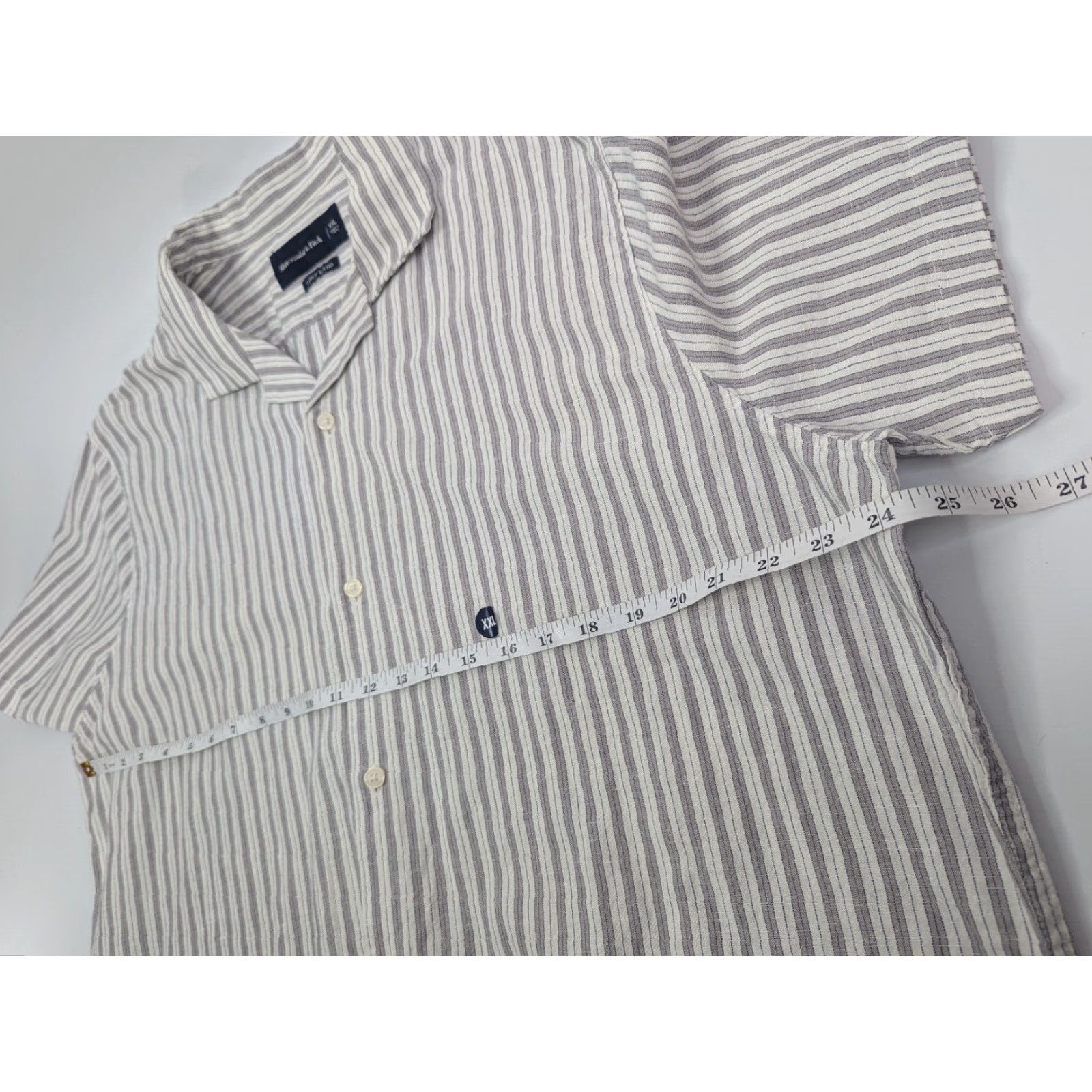 Abercrombie & Fitch Abercrombie Fitch Shirt Mens 2XL Linen Blend Striped Button-Up Summer Camp Outdoor Preppy Size US XXL / EU 58 / 5 - 4 Thumbnail