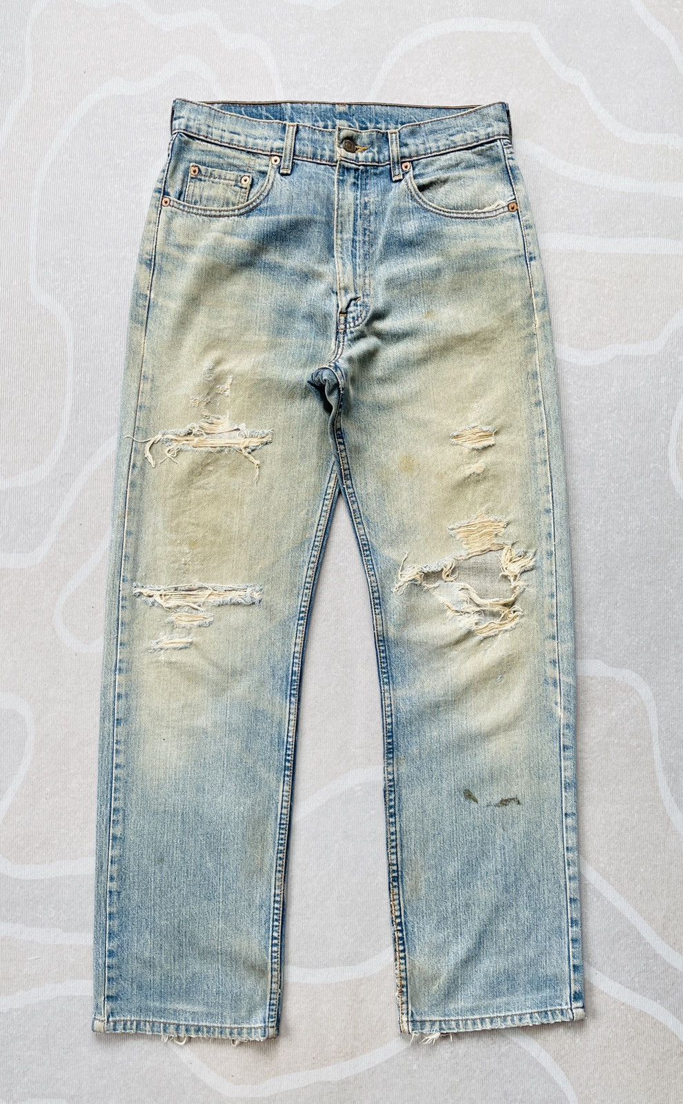 Levi's Levis 512 Distressed Jeans Size US 30 / EU 46 - 2 Thumbnail