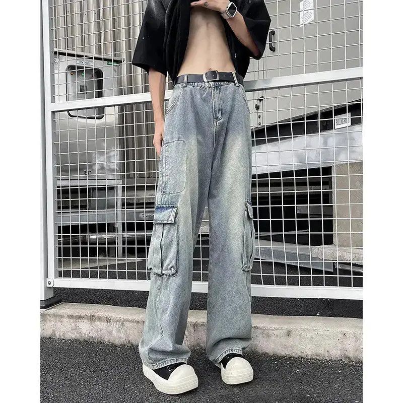 Japanese Brand Retro loose hip-hop pocket micro flared jeans Size US 30 / EU 46 - 3 Thumbnail
