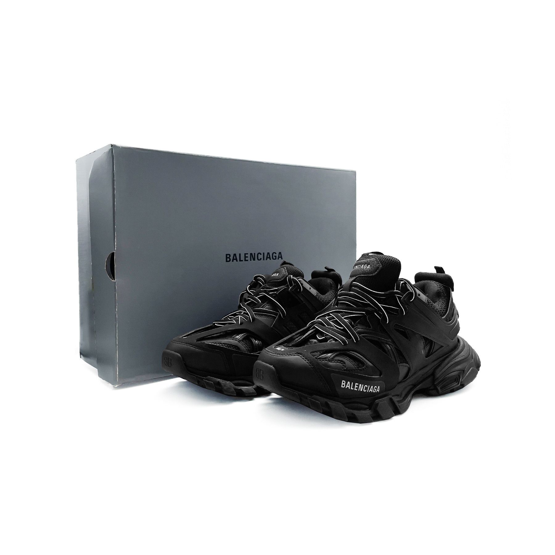 Balenciaga BALENCIAGA Track 1.0 Black Low Top Sneakers Size US 7 / EU 40 - 4 Thumbnail