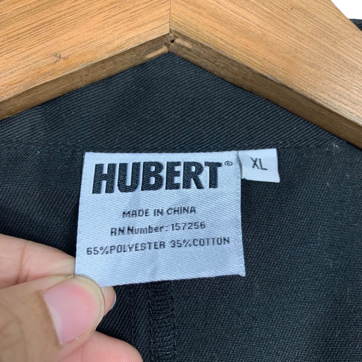 Japanese Brand HUBERT Double Side Snap Button Black Shirt #2040-C88 Size US XL / EU 56 / 4 - 13 Thumbnail