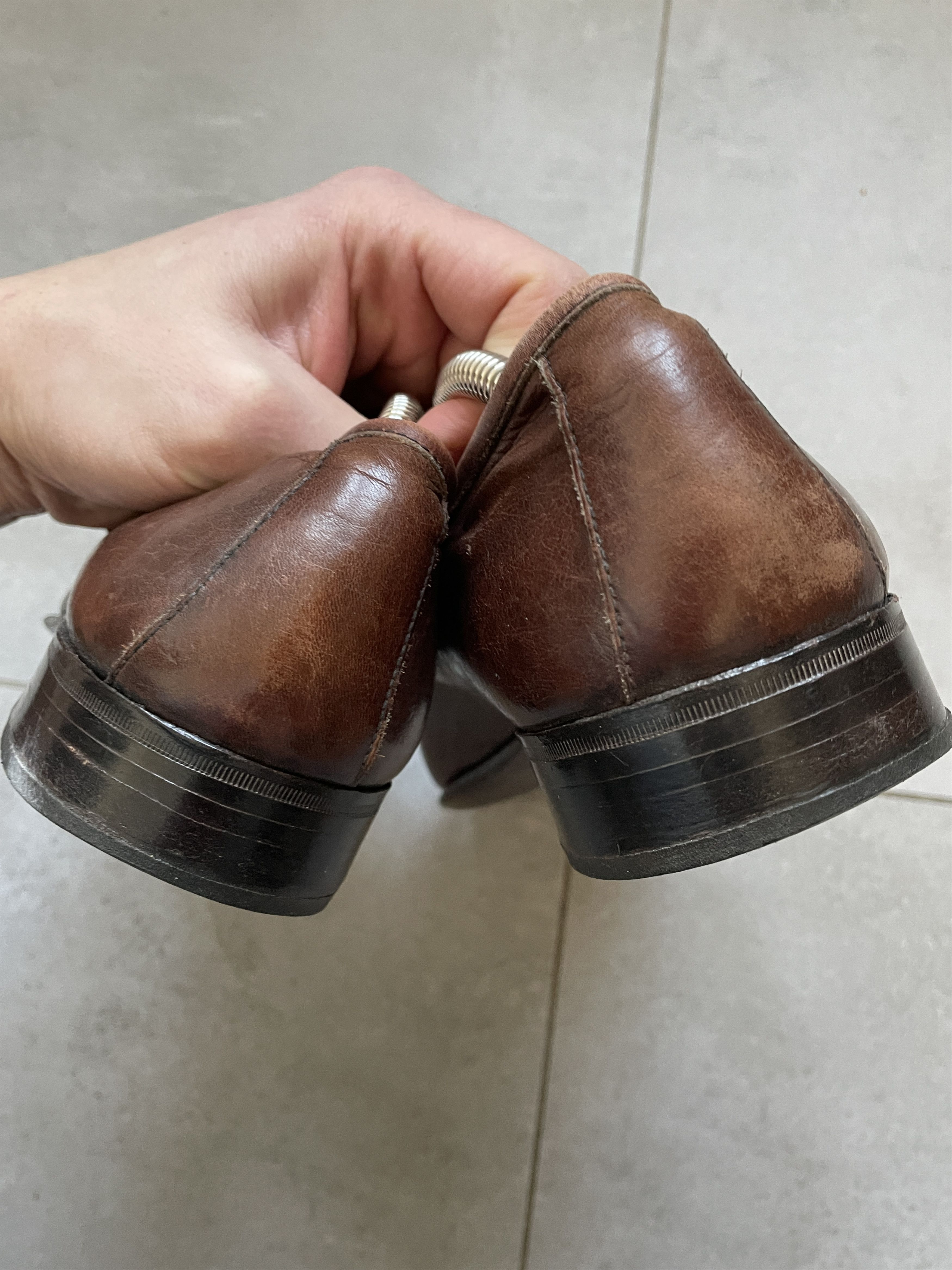 Vintage VINTAGE HANDMADE OLD MONEY ITALIAN LEATHER PENNY LOAFERS Size US 8.5 / EU 41-42 - 7 Thumbnail