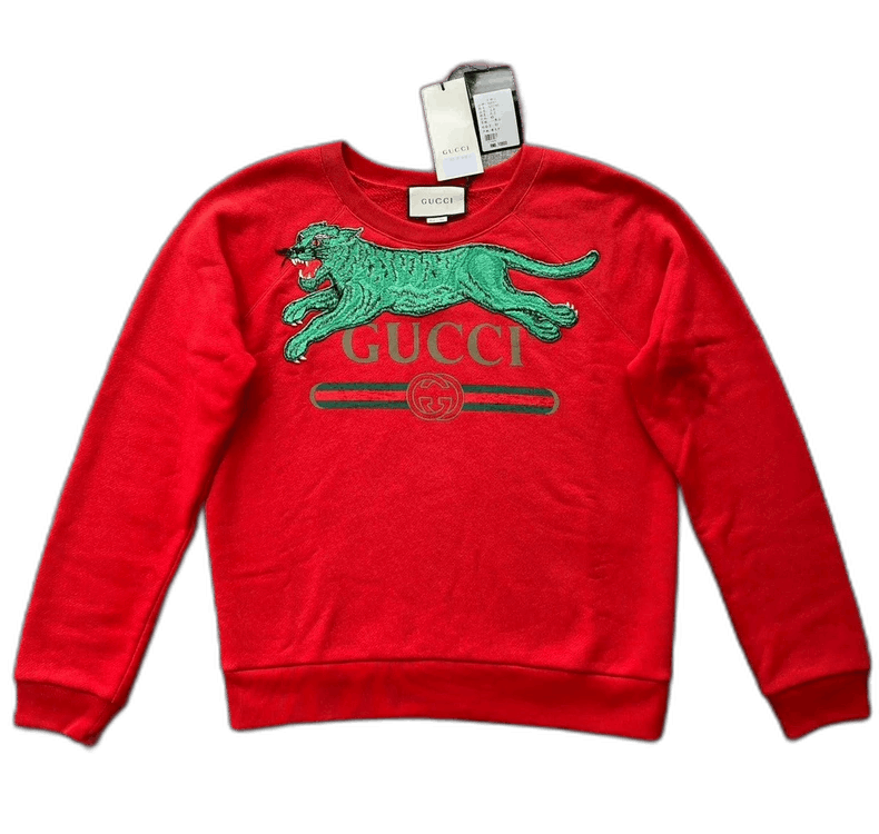 Gucci Gucci Red Sweatshirt with Leopard Logo-yf Size US XS / EU 42 / 0 - 1 Thumbnail