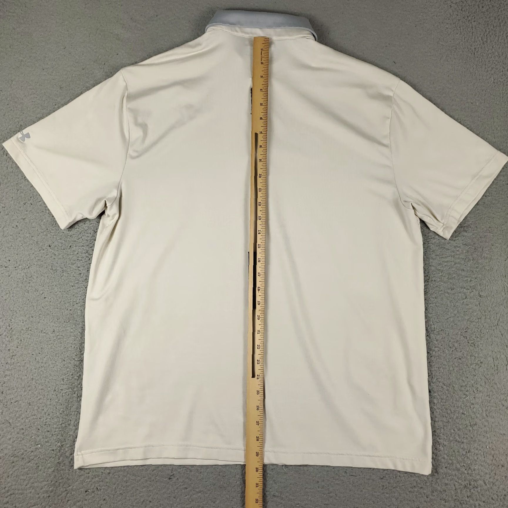 Under Armour Under Armour Polo Shirt Mens XL Ivory Golf Casual Short Sleeve Polo Size US XL / EU 56 / 4 - 4 Thumbnail