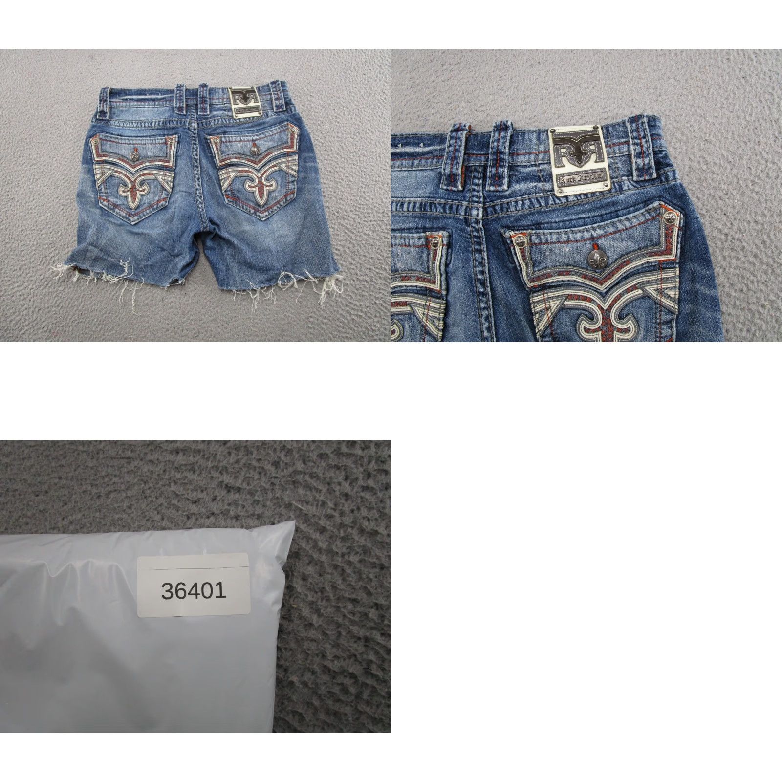 Vintage Rock Revival Men’s Jeans Bootcut Blue 33 Size Cut Offs Size US 33 - 8 Thumbnail