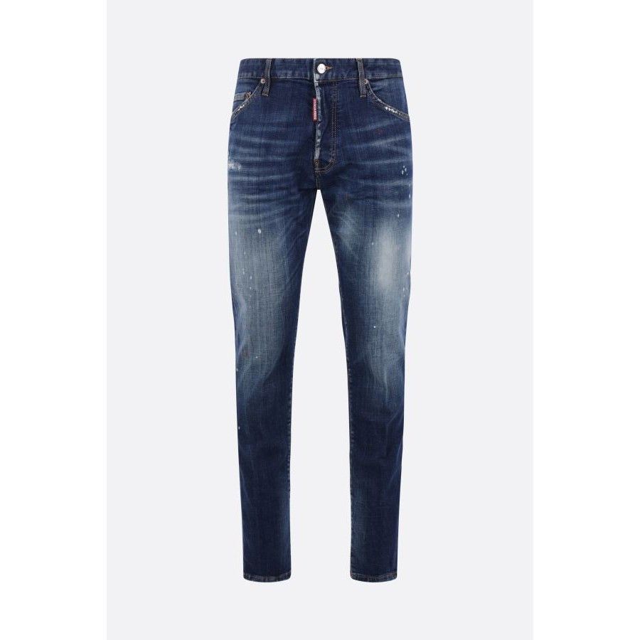 Dsquared2 DSQUARED2 Medium Red Spot Wash Teddy Blue Distressed Denim J Size US 38 / EU 54 - 1 Thumbnail