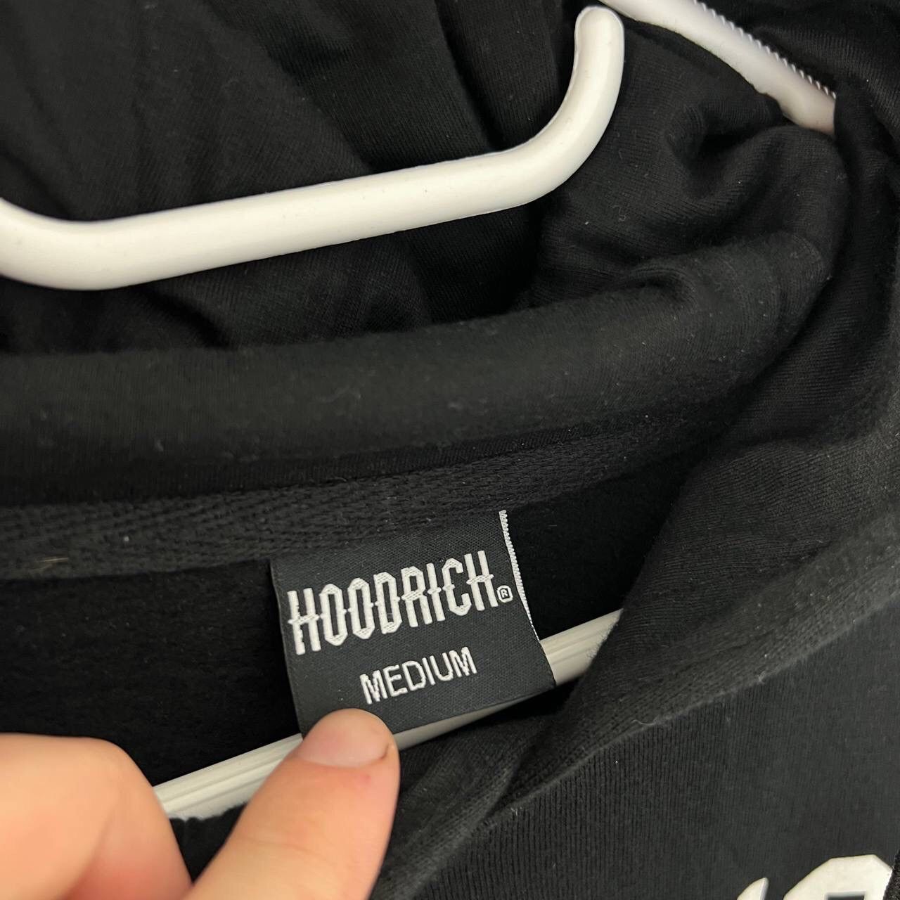 Japanese Brand Hoodie Hoodrich Y2K Style Drill BlackBig Logo Size US M / EU 48-50 / 2 - 4 Thumbnail