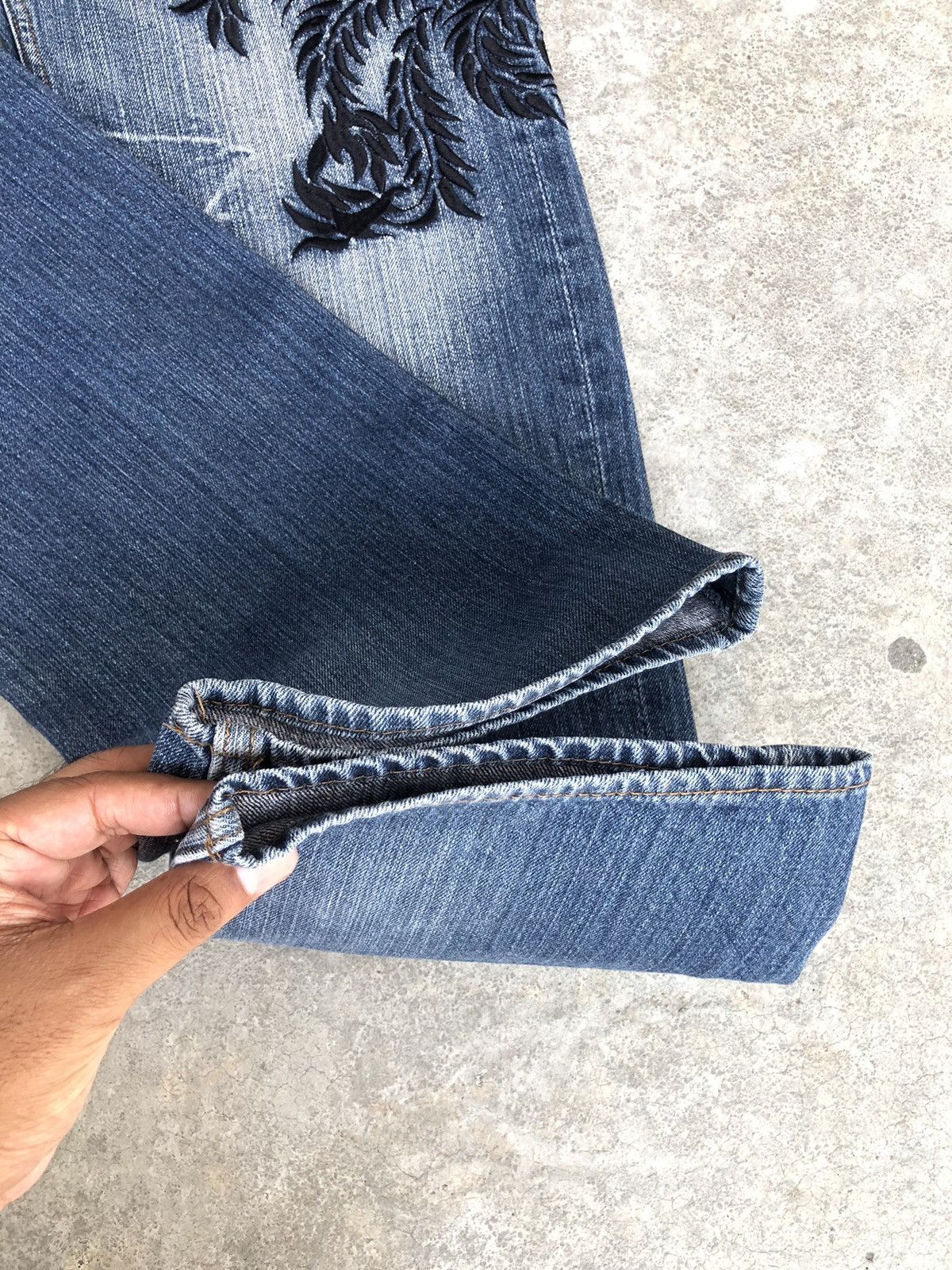 Japanese Brand Japanese Buden Dragon Embroidered Jeans Distressed Jeans Size US 31 - 14 Thumbnail