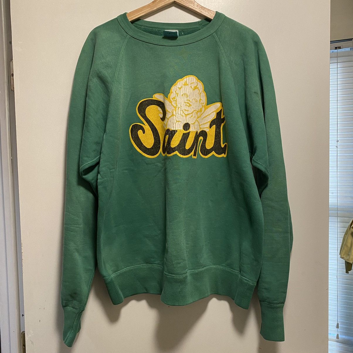 Saint Michael Saint Michael Angel Crewneck Green Size US L / EU 52-54 / 3 - 1 Thumbnail