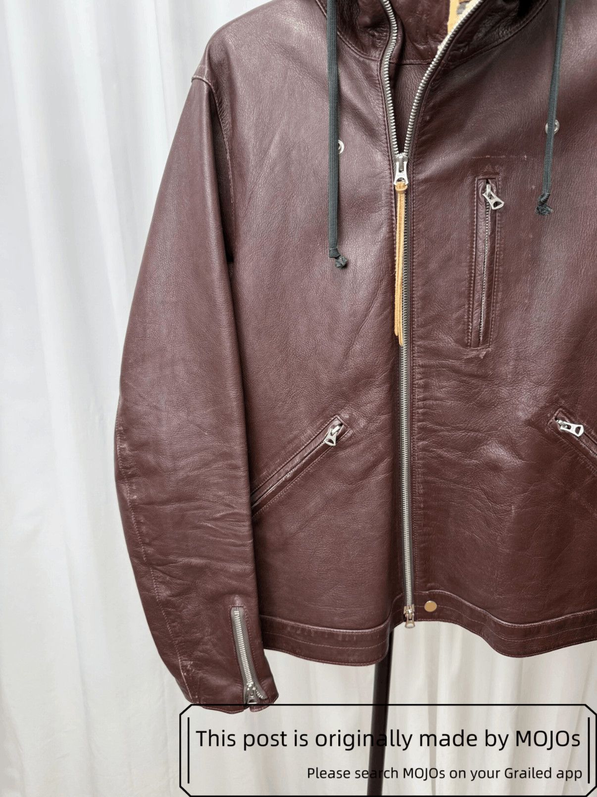Undercover Sz 3 Undercover 10AW Leather Cross Zip Jacket mojos12132104 Size US L / EU 52-54 / 3 - 3 Thumbnail