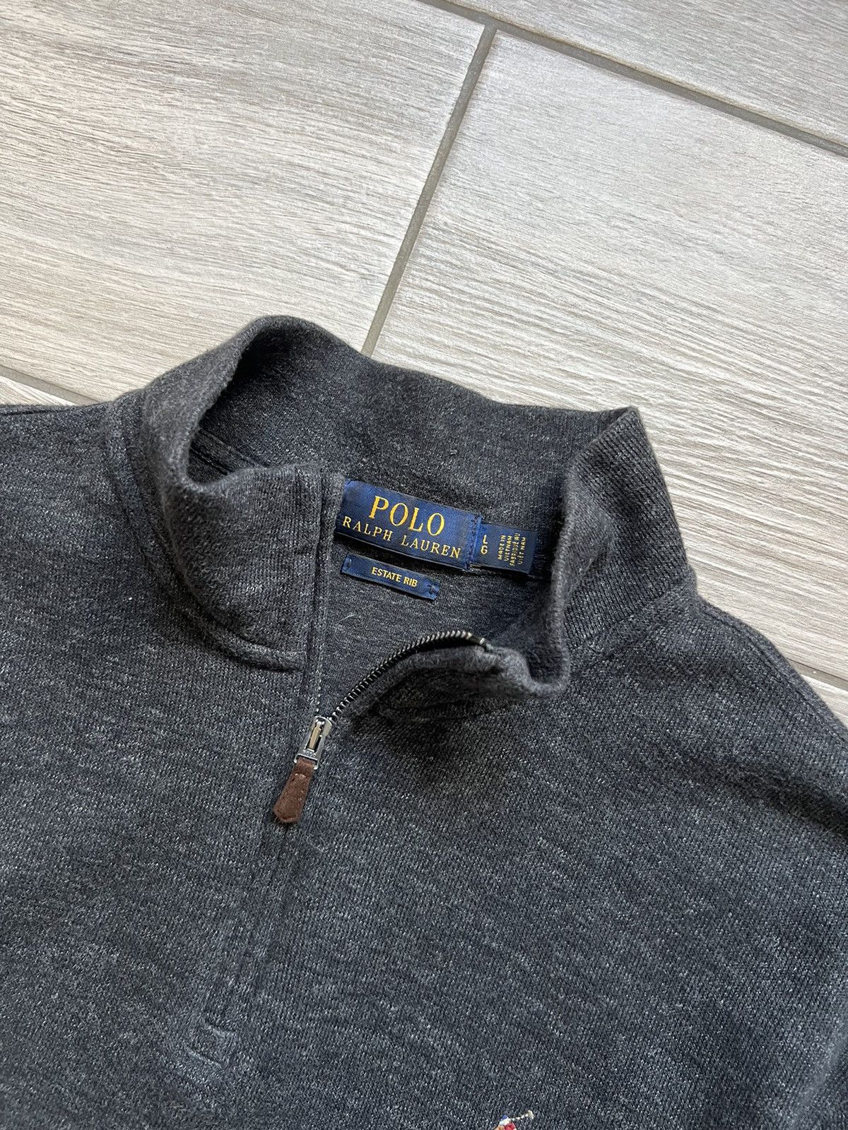 Polo Ralph Lauren × Vintage Vintage Y2K Polo Ralph Lauren 1/4 zip Old Money Sweatshirt Size US L / EU 52-54 / 3 - 9 Thumbnail