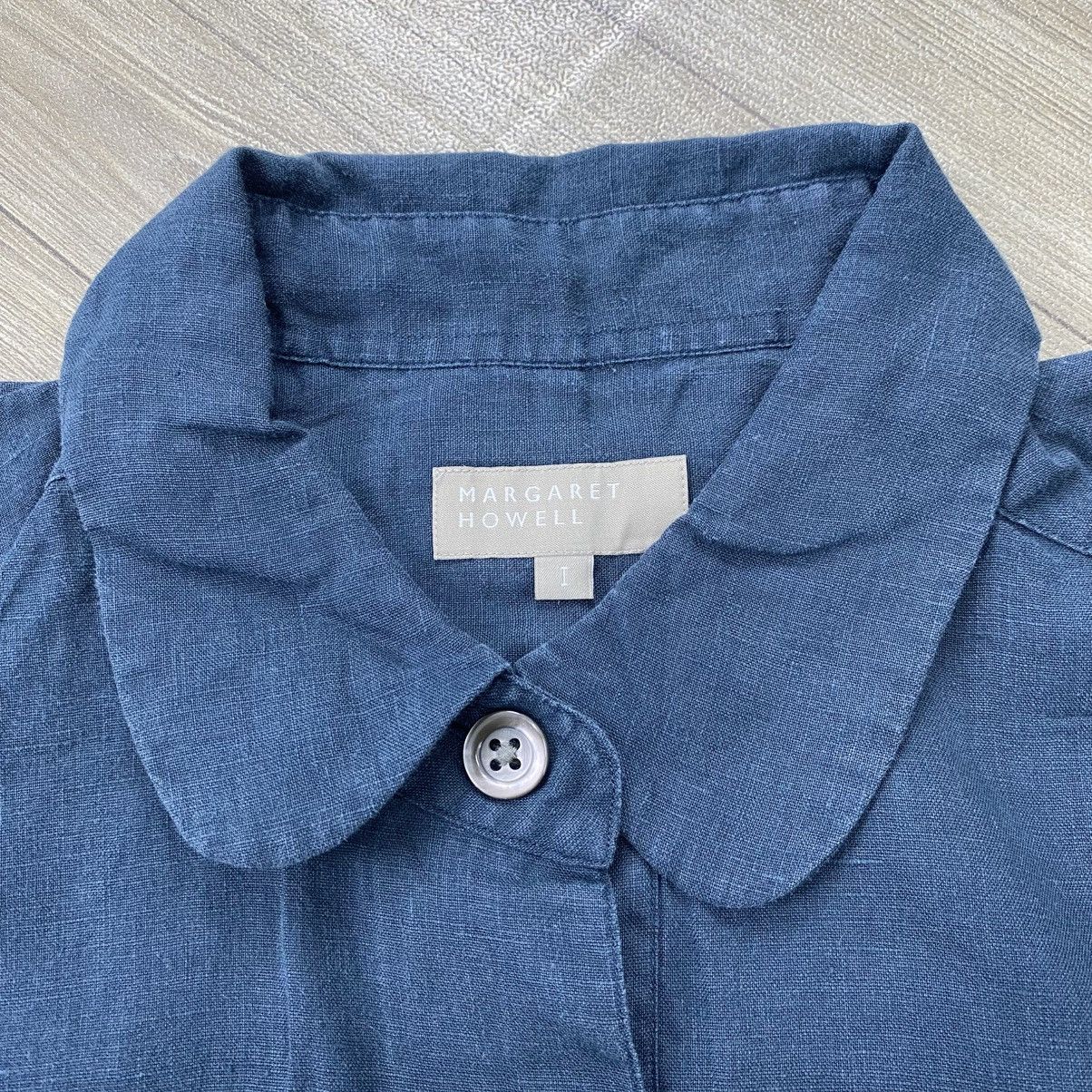 Margaret Howell Luxury Margaret Howell MHL Navy Linen Shirt Blouse Size S / US 4 / IT 40 - 4 Thumbnail