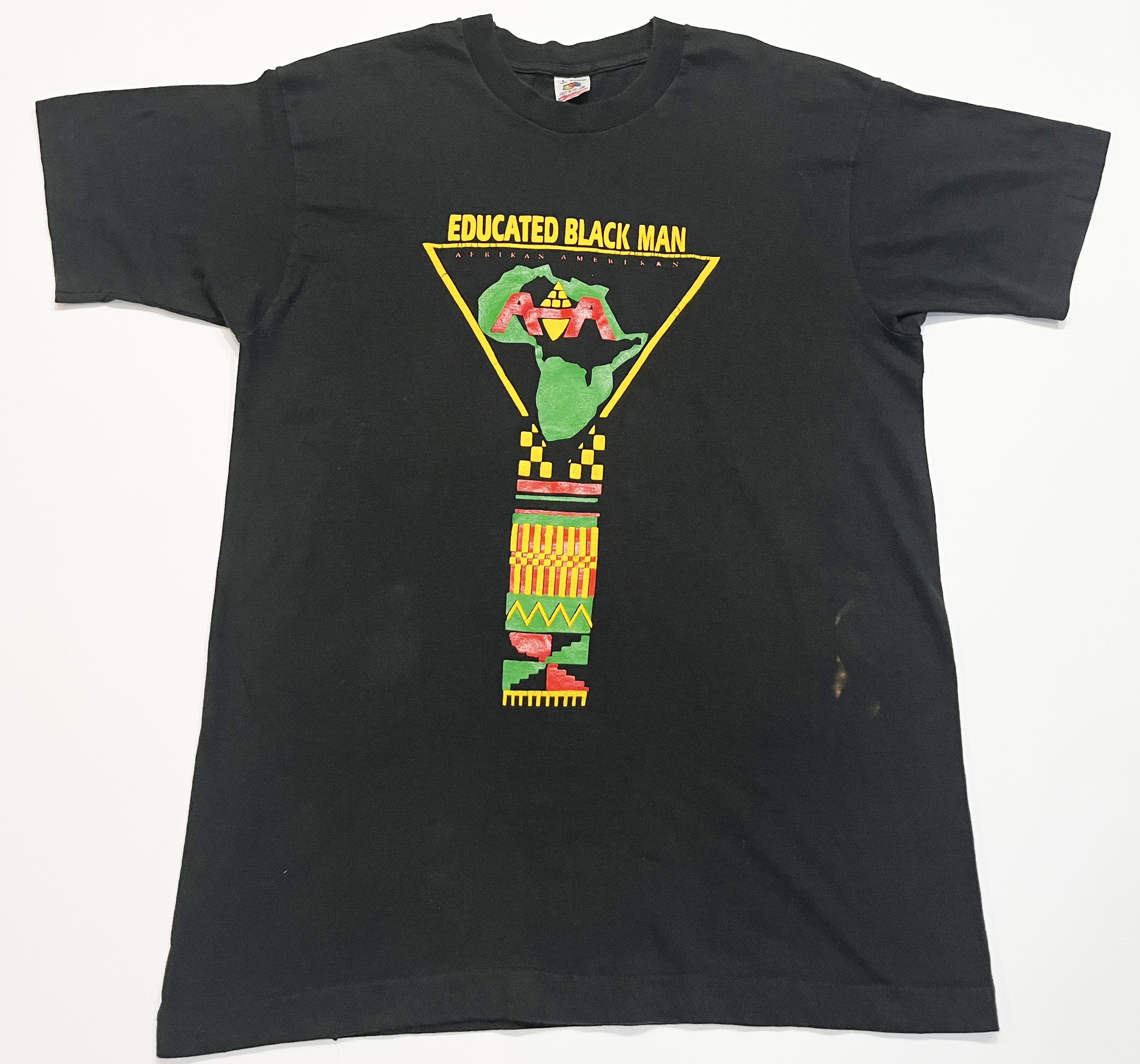 Fruit Of The Loom Vintage FOTL Educated Black Man Malcolm X T-Shirt Size US L / EU 52-54 / 3 - 1 Thumbnail