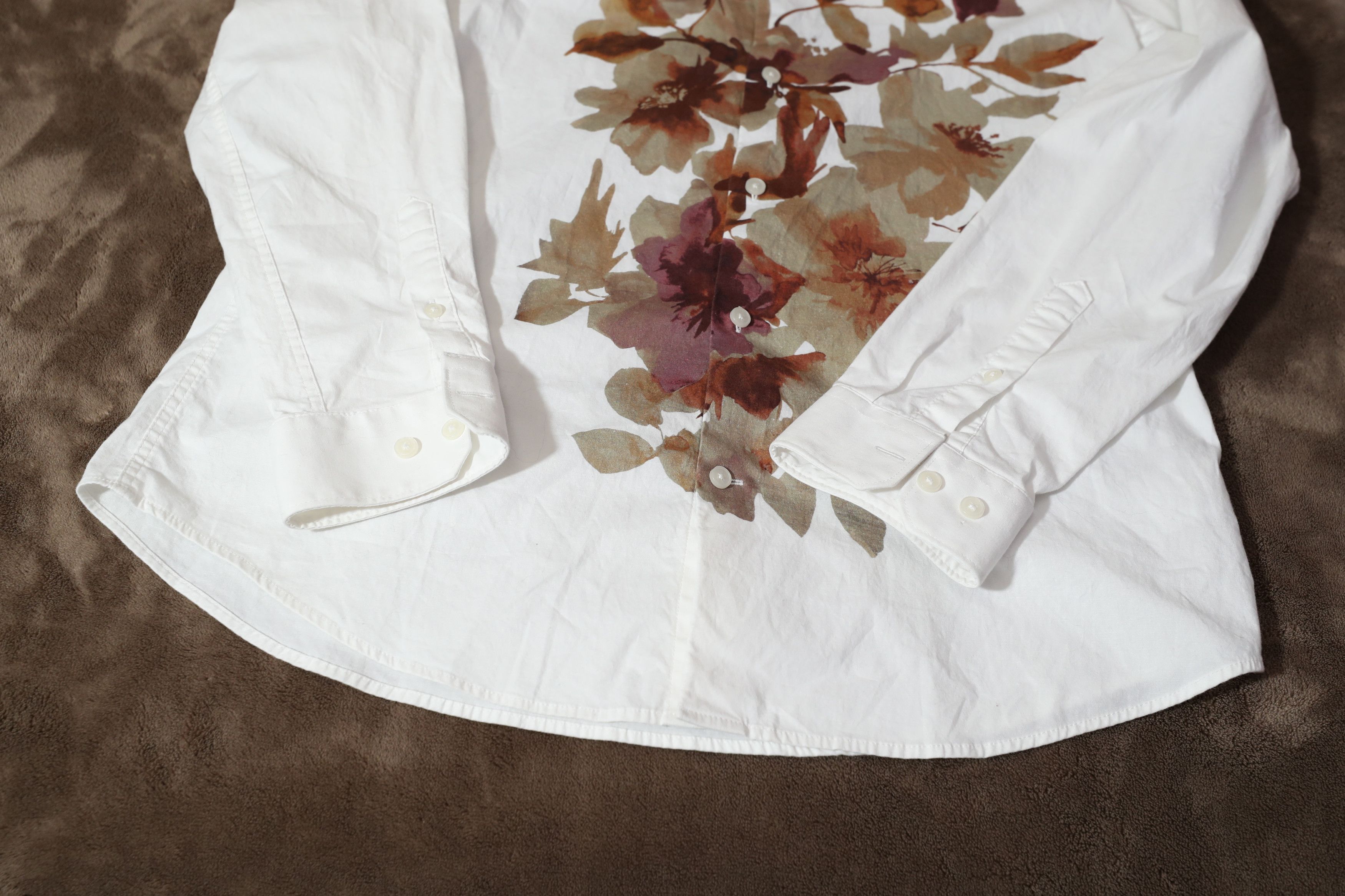 Express Express Slim Floral Graphic Stretch 1Mx Dress Shirt (M) Size US M / EU 48-50 / 2 - 5 Thumbnail