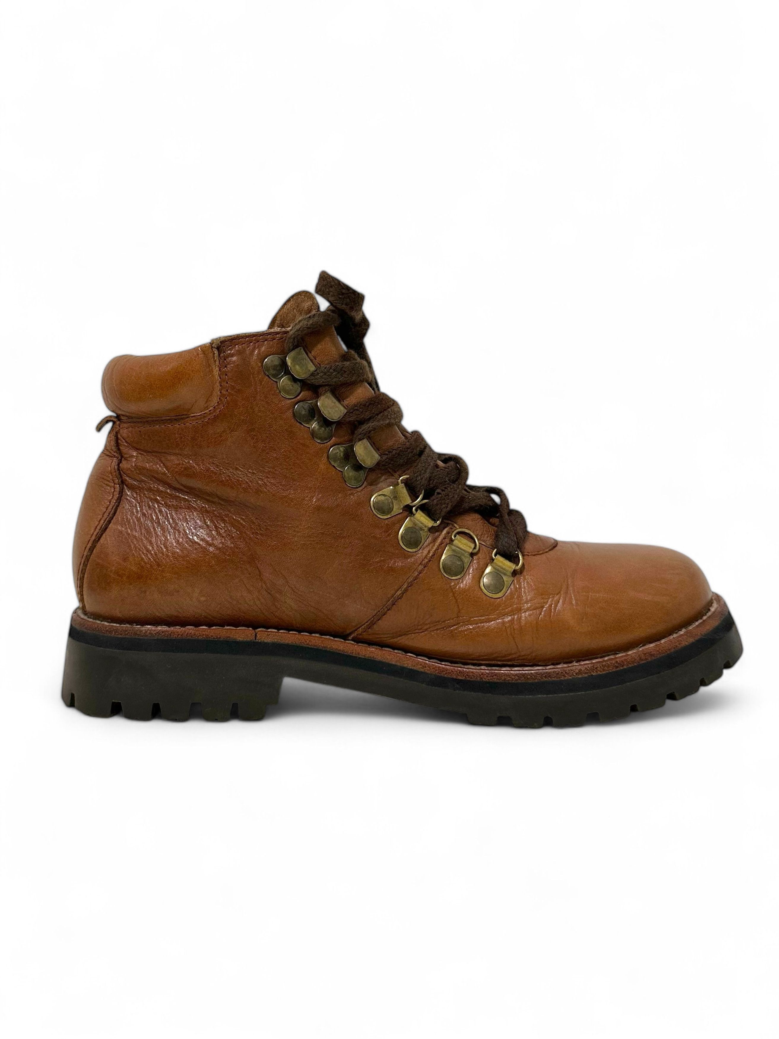 Other Febo de Ruta Brown Leather Hiker Boots Sz 38 Size US 8 / IT 38 - 2 Thumbnail
