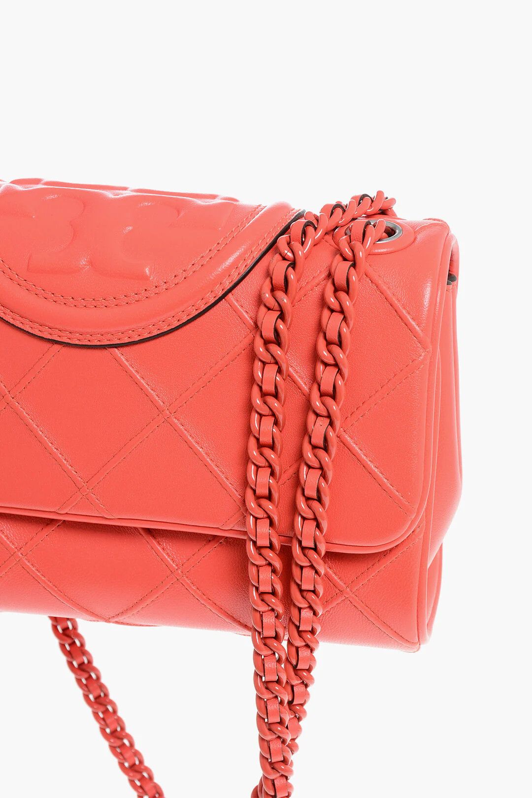 Tory Burch og1mm0426 Size: OS / Quilted Leather Crossbody Bag in Orange Size ONE SIZE - 3 Thumbnail
