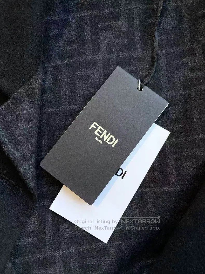 Fendi Fendi 23ss Black and Gray Lined Monogram Print Belted Wool Size XS / US 0-2 / IT 36-38 - 7 Thumbnail