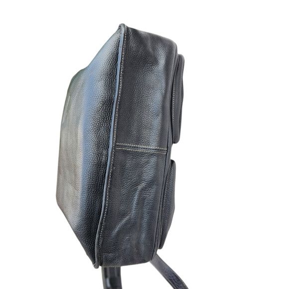 Roots Roots Black Leather Messenger Bag Size ONE SIZE - 3 Thumbnail