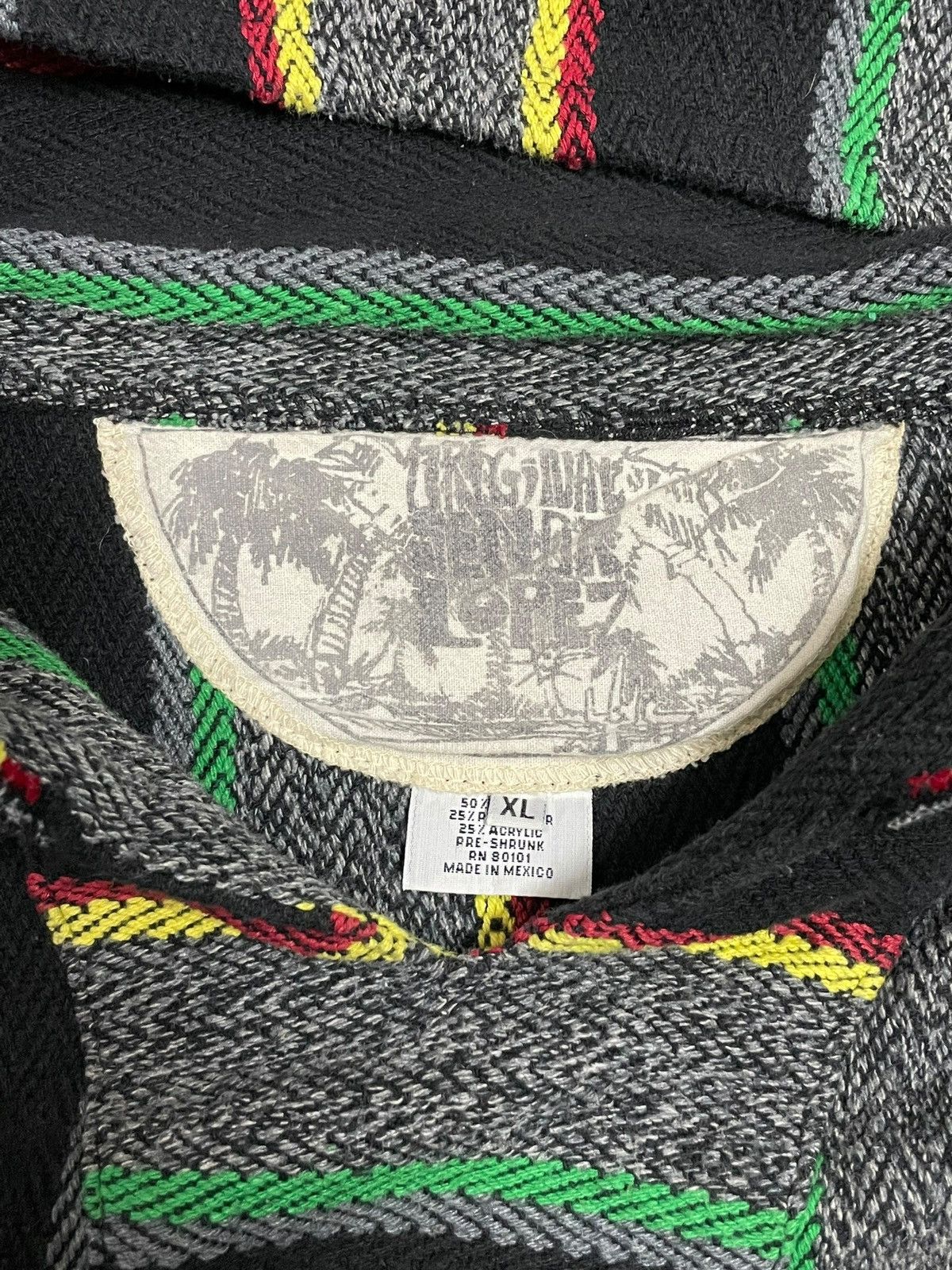 Bob Marley Vintage Y2K Rasta Style Knitted Stripe Streetwear Hoodie Size US XL / EU 56 / 4 - 10 Thumbnail