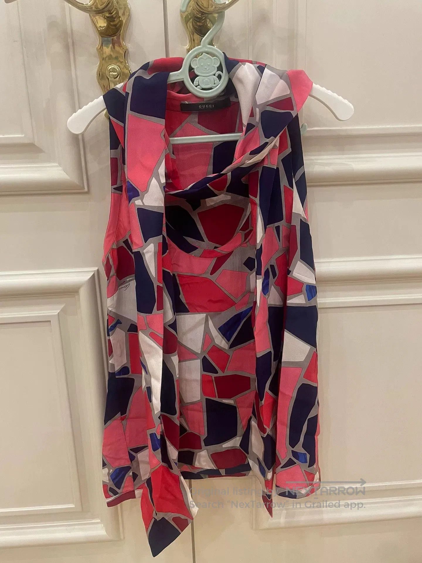 Gucci Gucci Silk Scarf Collar Top S. Size ONE SIZE - 1 Thumbnail