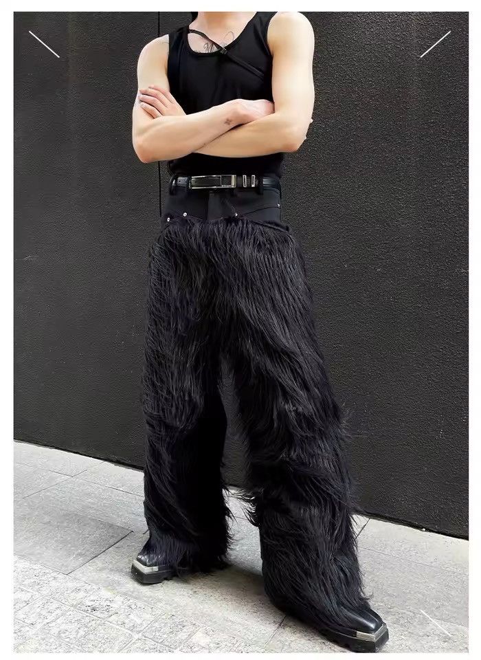 Other Designer Loose Streetwear Furry Pants Size US 32 / EU 48 - 1 Thumbnail