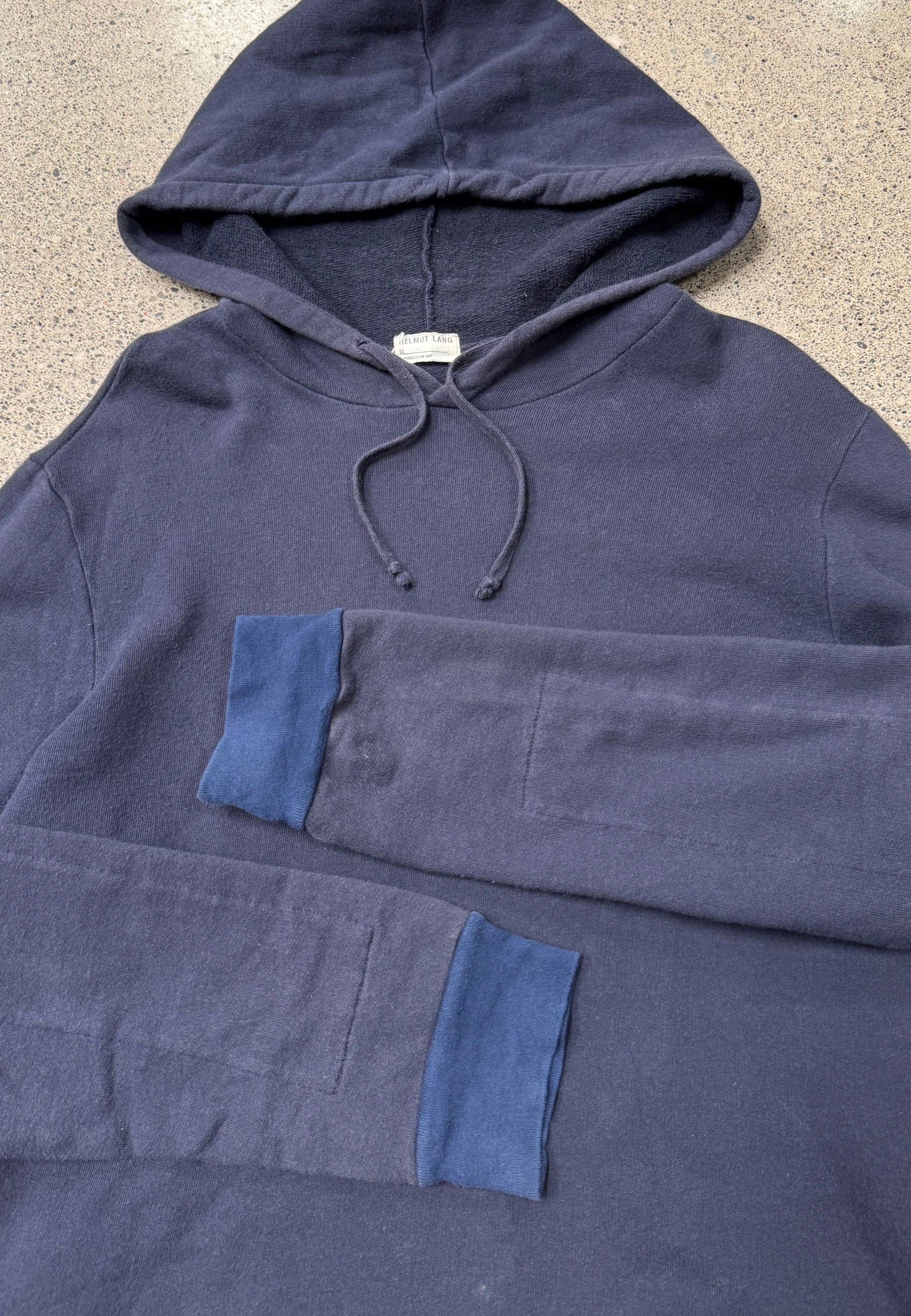 Helmut Lang 1997 Helmut Lang ‘Contrast Cuff’ Single Zip Pocket Pullover Hoodie Size US M / EU 48-50 / 2 - 2 Thumbnail