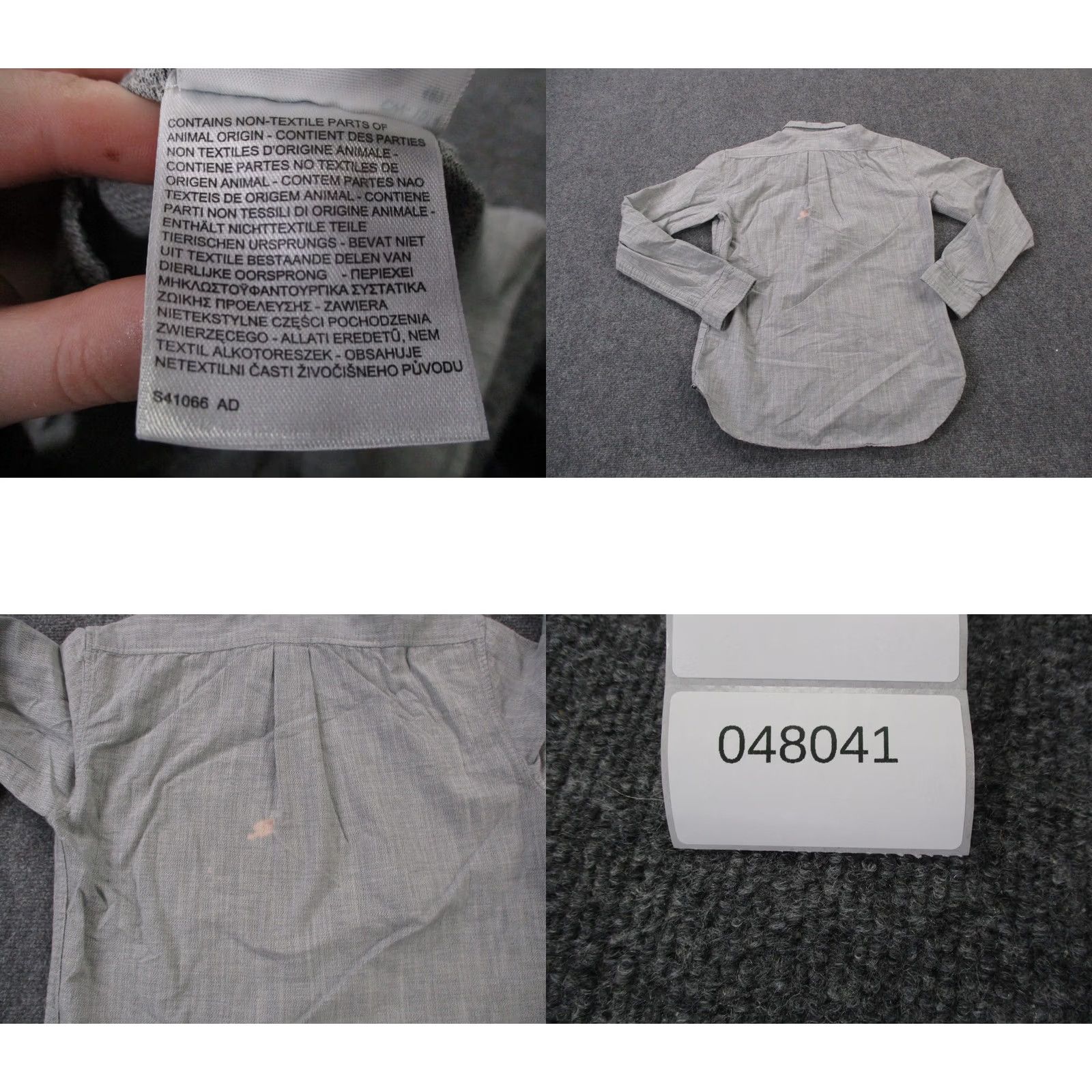 Levi's Levis Shirt Womens 0 Gray Denim Made & Crafted Western Casual Shirt Womens 0 Gray Denim Made & Crafted Western Casual Size XS / US 0-2 / IT 36-38 - 9 Thumbnail