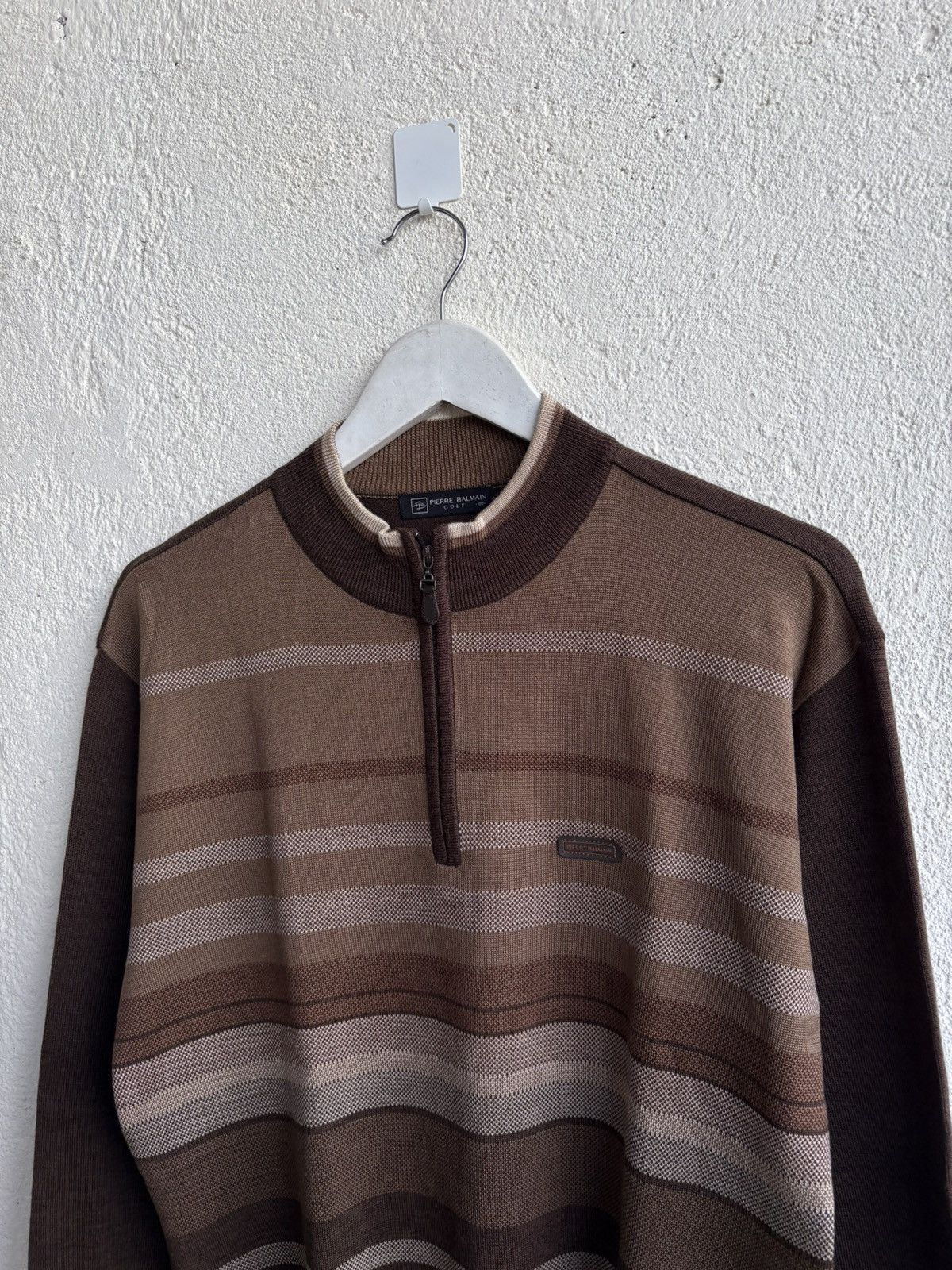 Balmain × Pierre Balmain × Vintage 2000s Pierre balmain halfzip knit wear Size US L / EU 52-54 / 3 - 4 Thumbnail