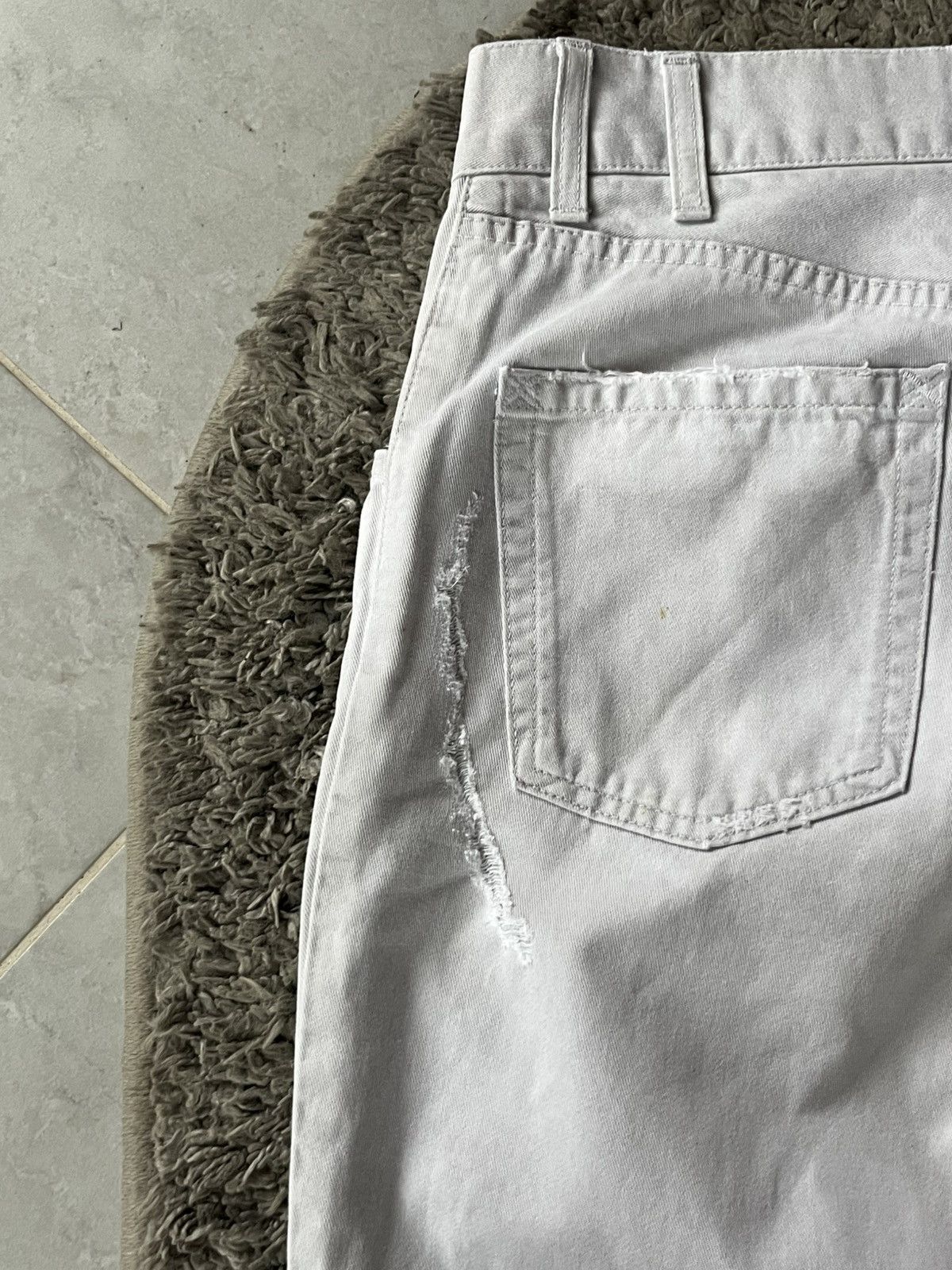 Dolce & Gabbana Vintage Pants Dolce&Gabbana White Avant Gard Luxury Size US 35 - 21 Thumbnail