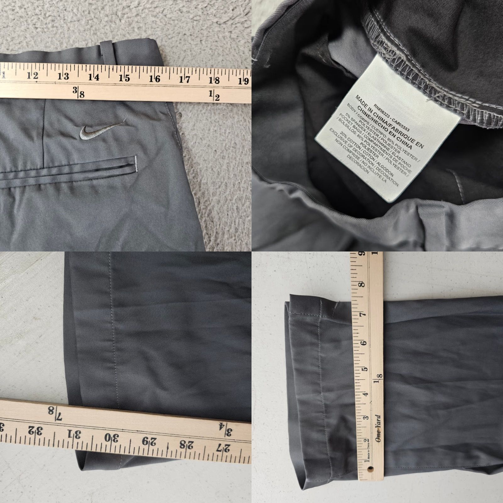 Nike Nike Golf Pants Flat Front 32x32 Regular Mens Khaki Gray 833194 Chino Classic Size US 32 / EU 48 - 8 Thumbnail