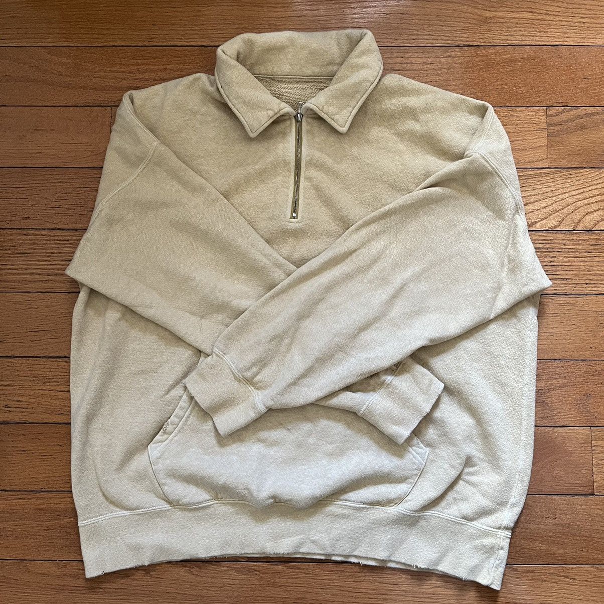 Visvim Jumbo Sweat Zip P.O. Size 2 yellow uneven dye | Grailed