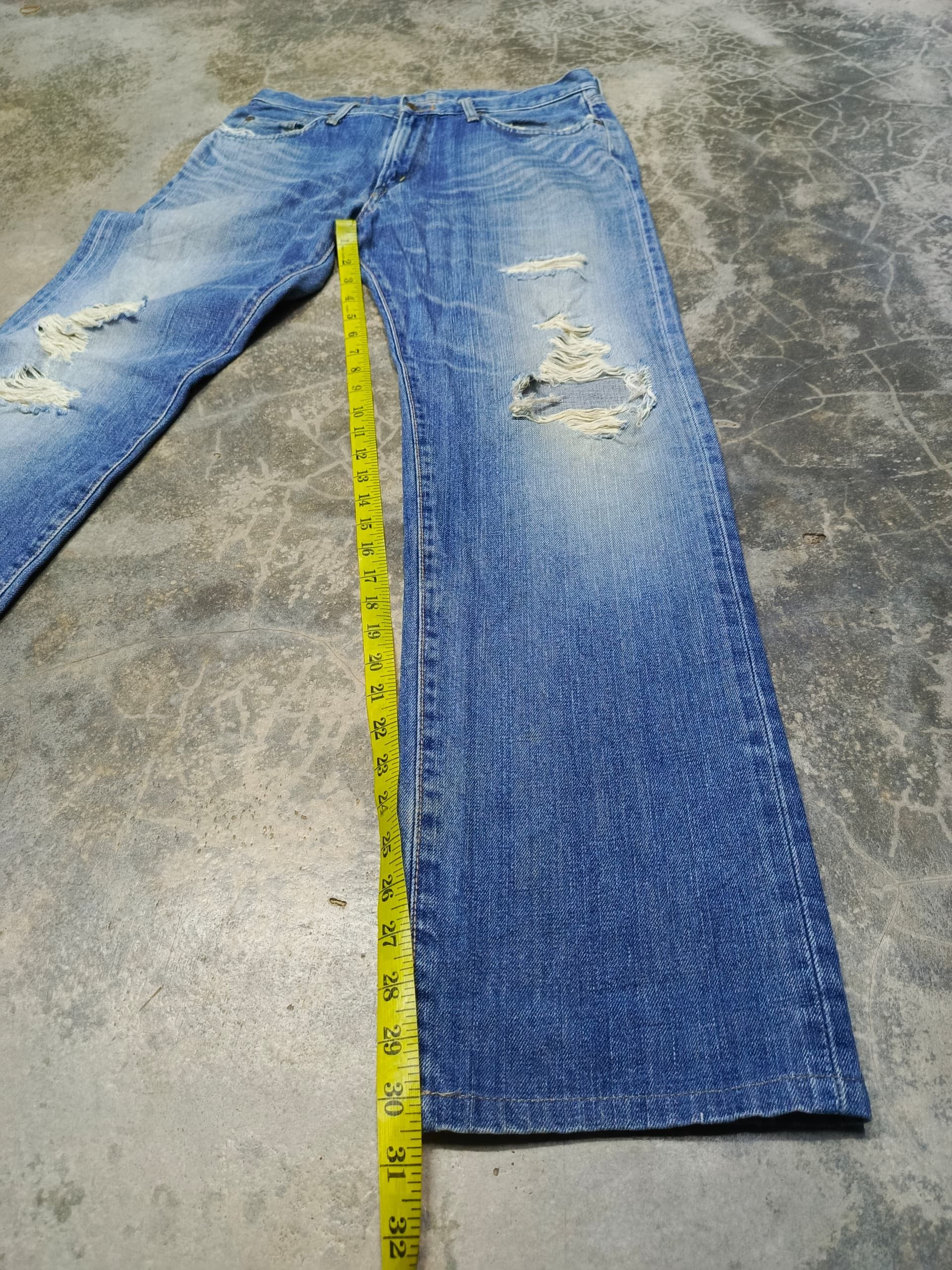 Tornado Mart Vintage edwin distressed 505XX selvedge jeans Size US 32 / EU 48 - 20 Thumbnail