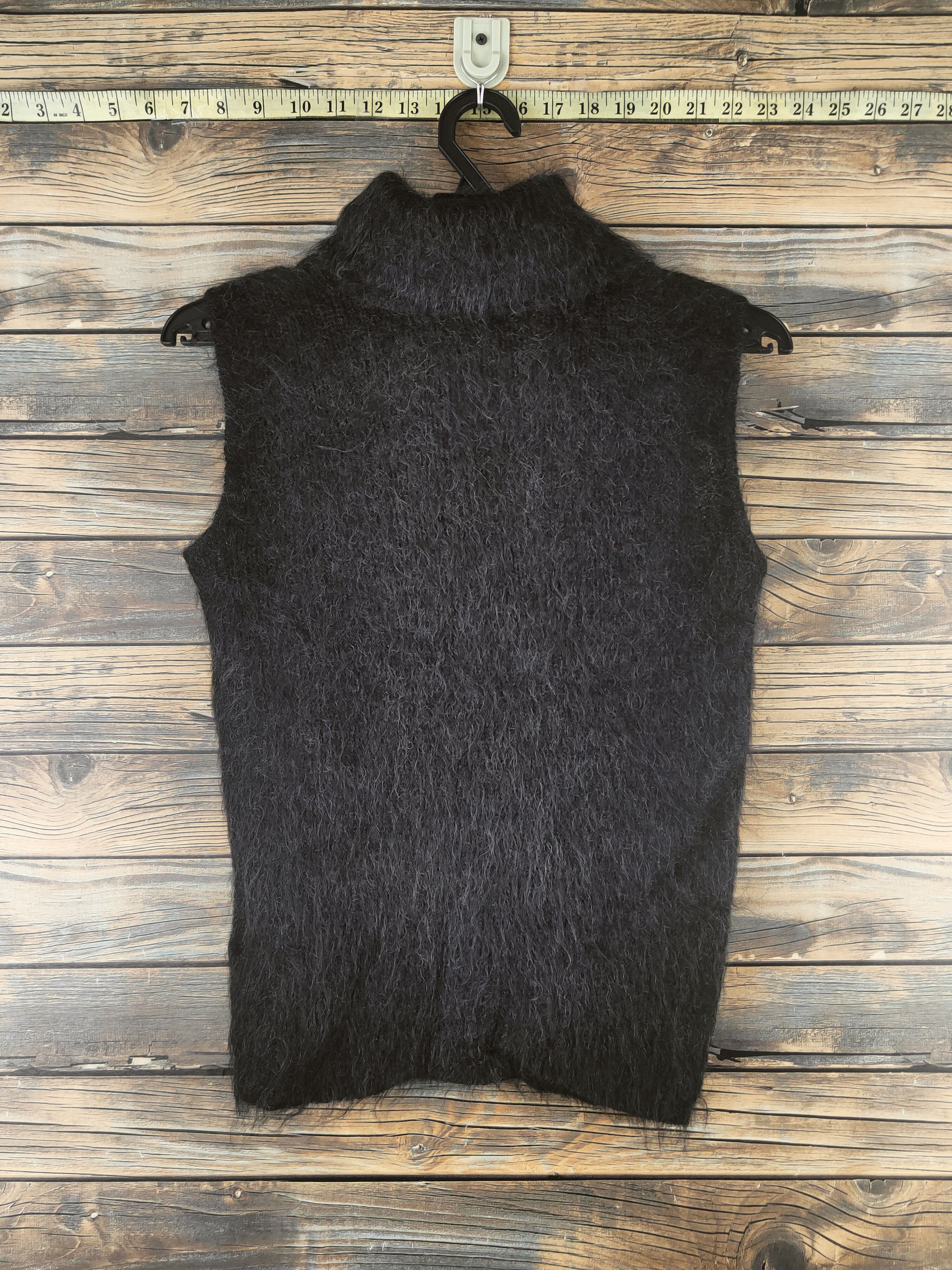 Japanese Brand DL Indivi Black Fur Mohair Knitwear #46-507 Size XS / US 0-2 / IT 36-38 - 7 Thumbnail