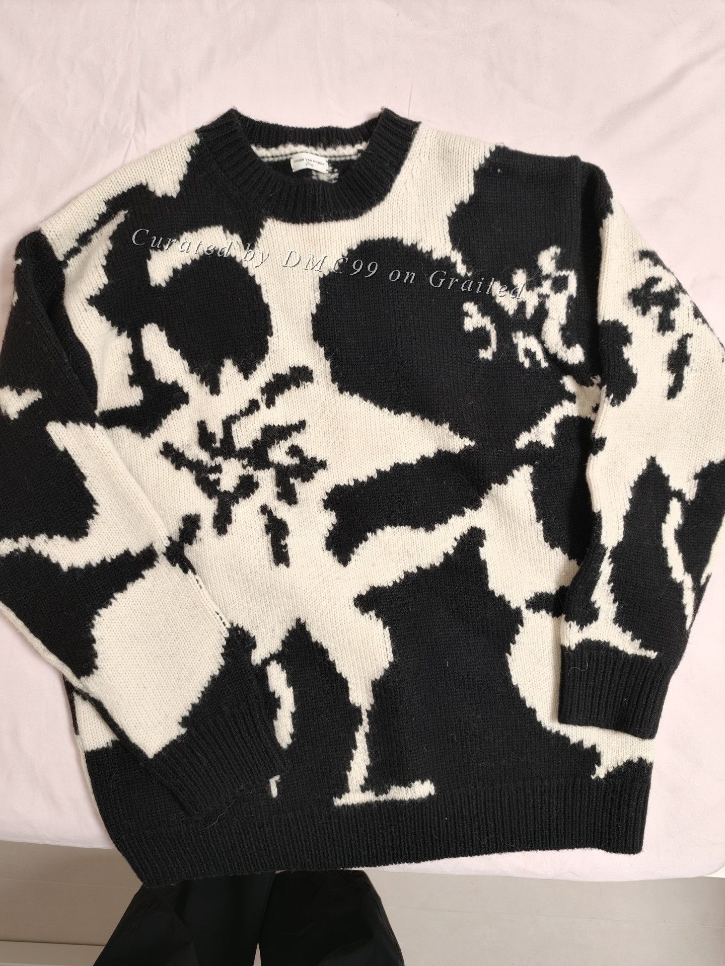 Dries Van Noten Dries Van Noten Shetland Sweater / Black / M | Grailed