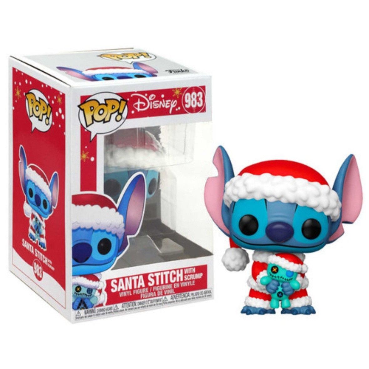 Disney Funko Pop! Disney Santa Stitch with Scrump Vinyl Figure Hot Size ONE SIZE - 7 Thumbnail