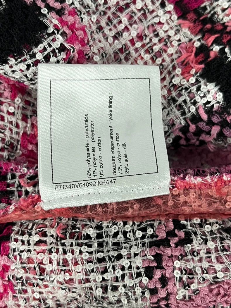 Chanel Chanel Series pink tweed plaid short sleeves Size XS / US 0-2 / IT 36-38 - 7 Thumbnail