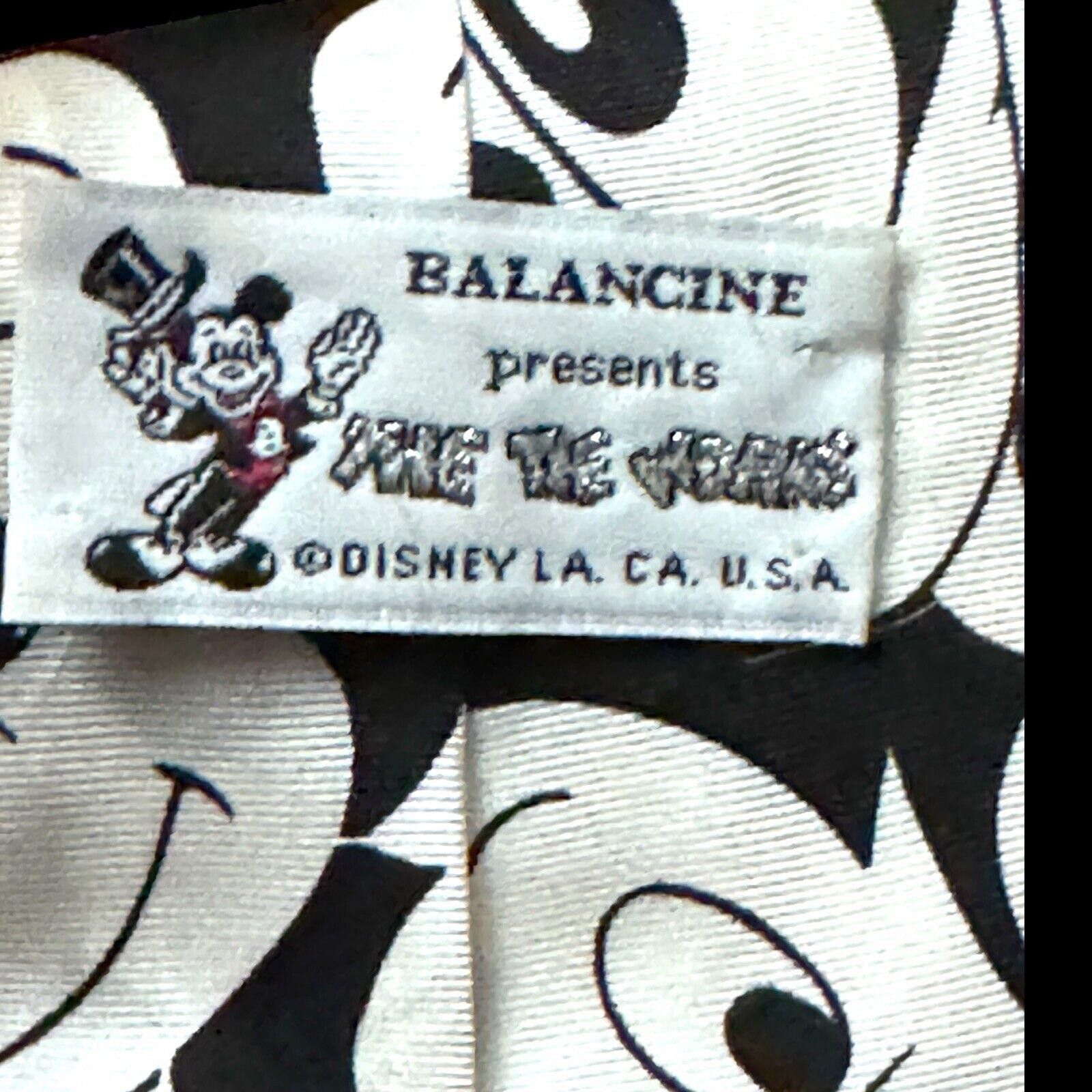 Disney Vintage Mickey Mouse 100% Silk Tie Balancine Disney Size ONE SIZE - 2 Thumbnail
