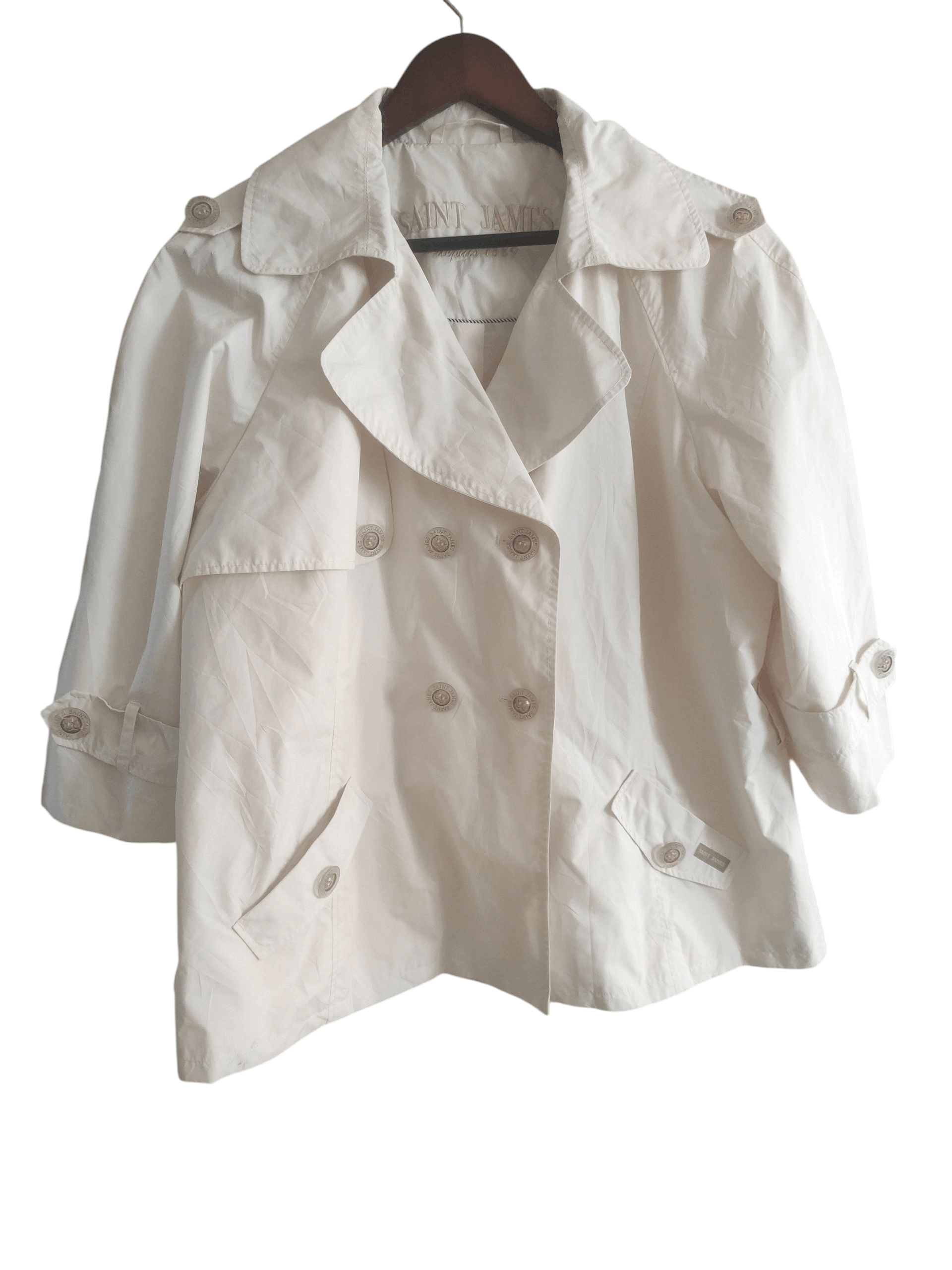Saint James Saint James Double-Breasted Women Trench Coat Jacket Size XXL / US 16-18 / IT 52-54 - 20 Thumbnail