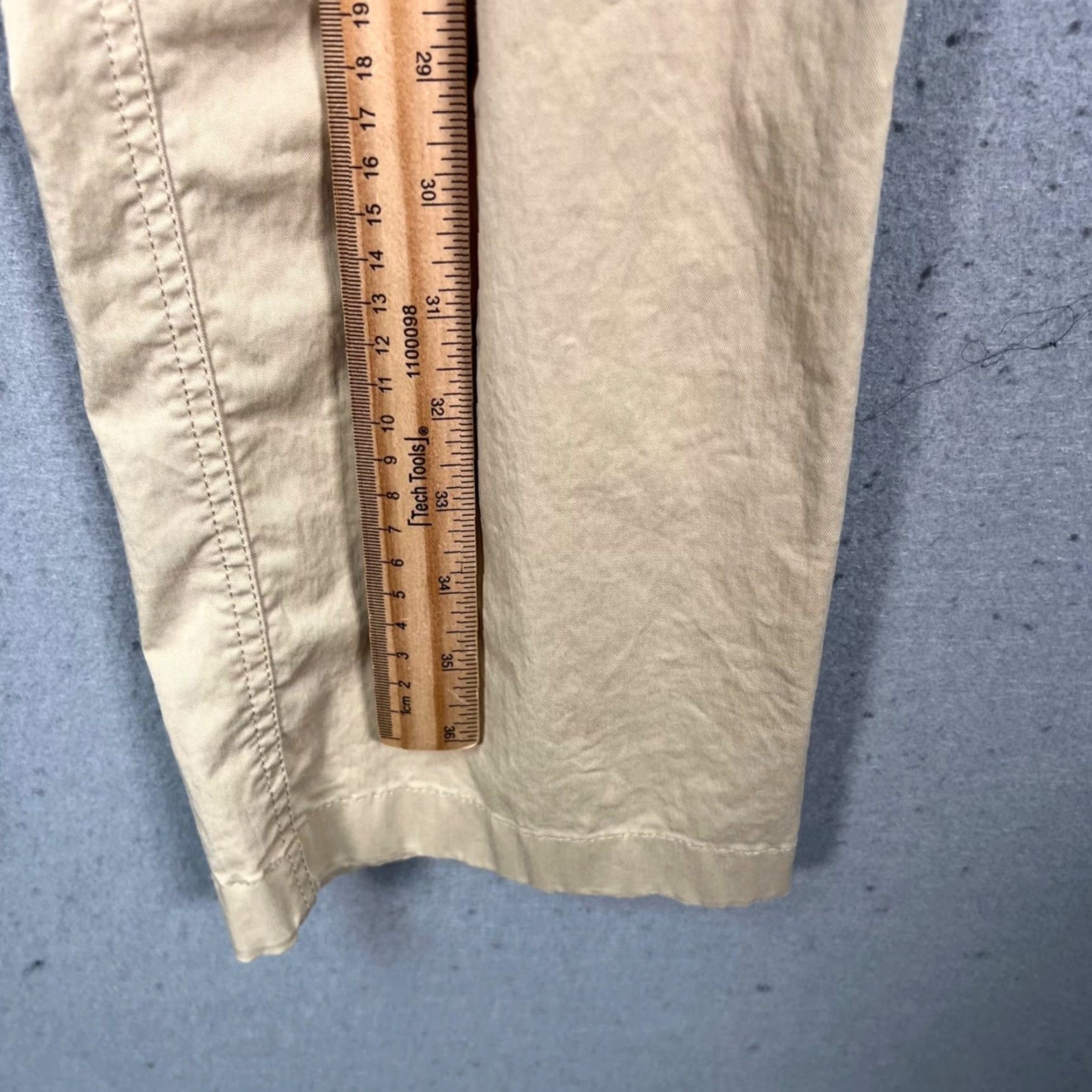 Essentials Bernpole Essential Mens Size 31 Beige Straight-Leg Chino Pants Regular Fit - 29 In Inseam, Flat Front, Cotton Polyester, Vintage No, Casual Size US 31 - 7 Thumbnail