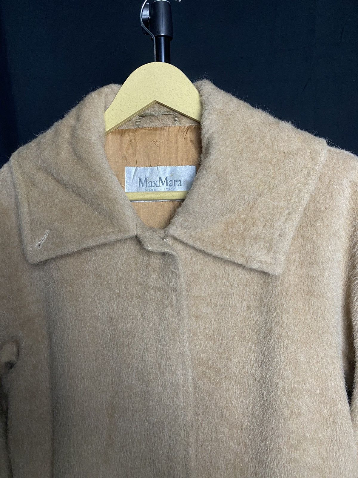 Max Mara Max Mara Biege Wool Fur Long Coat Jacket Size L / US 10 / IT 46 - 7 Thumbnail