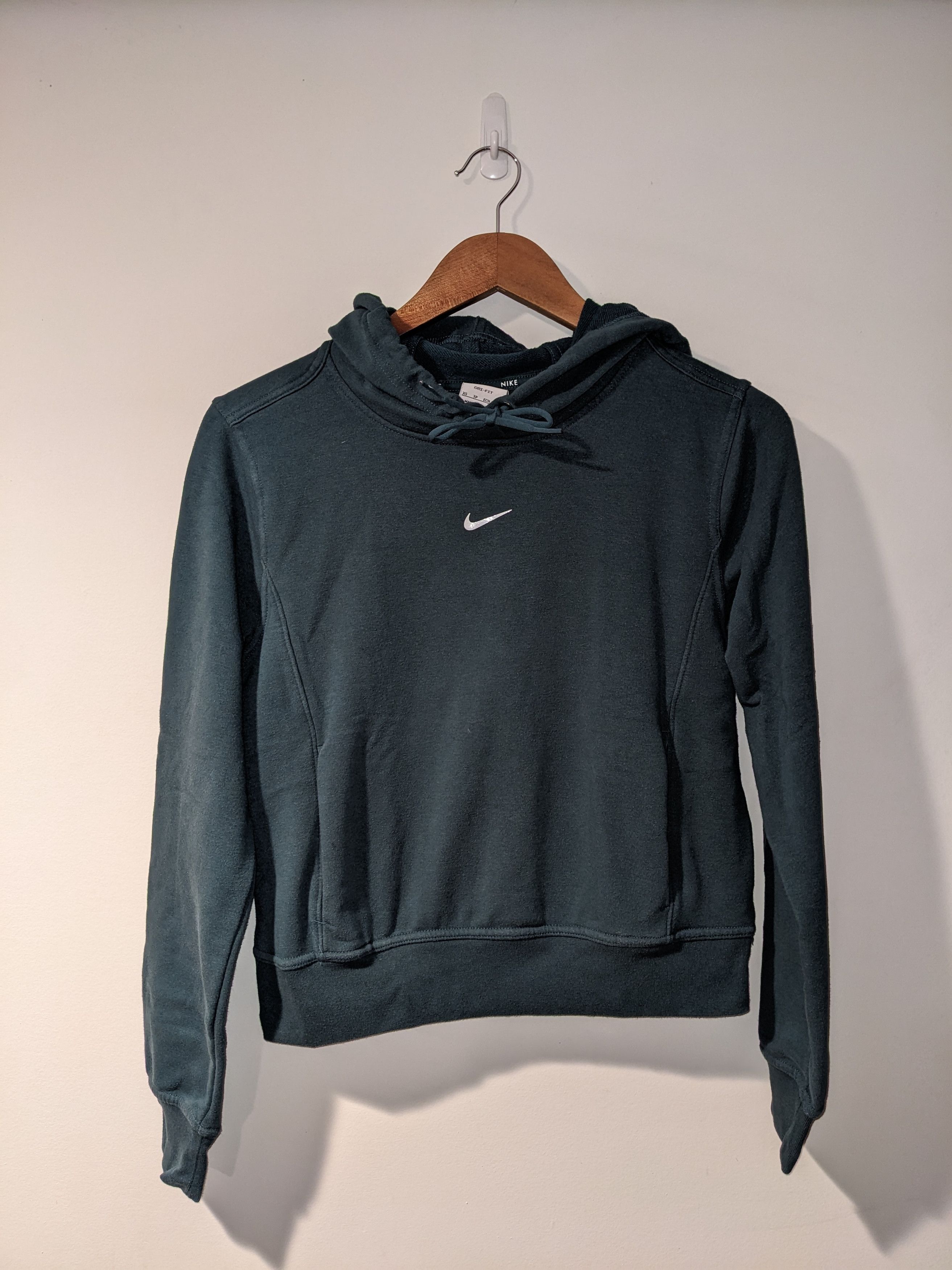 Nike Nike Center Swoosh Reflective Green X Small Hoodie Grailed