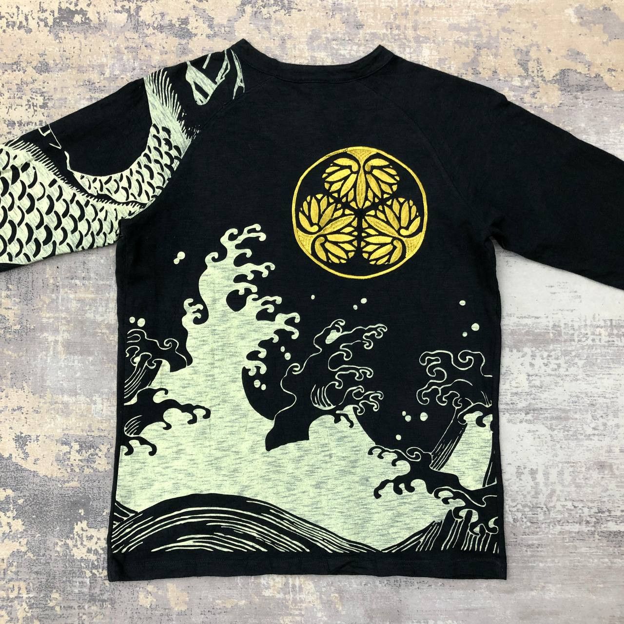 image of Sukajan T Shirts T388 Japan Sukajan Yakuza Tatoo Tee in Black, Men's (Size Medium)