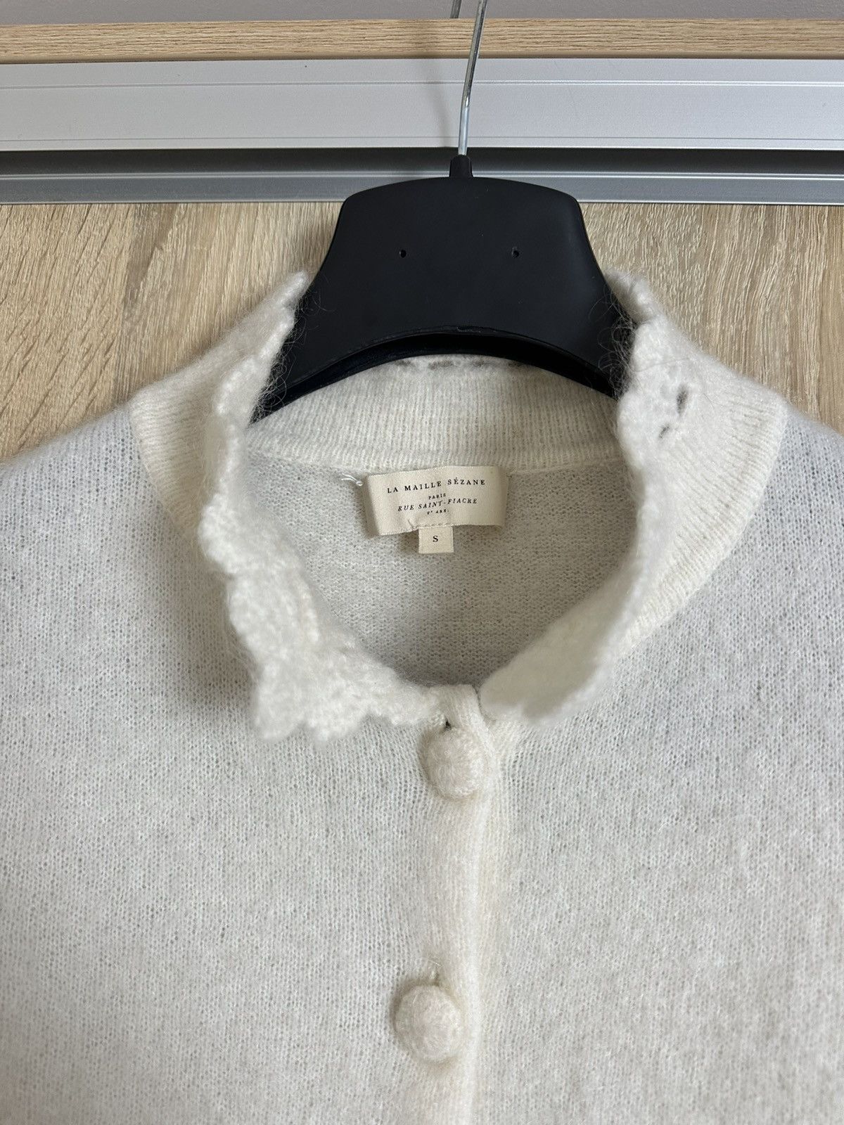 Sezane 🔥 La Maille Sezane Mohair Wool Cardigan Sweater Jacket Size S / US 4 / IT 40 - 2 Thumbnail