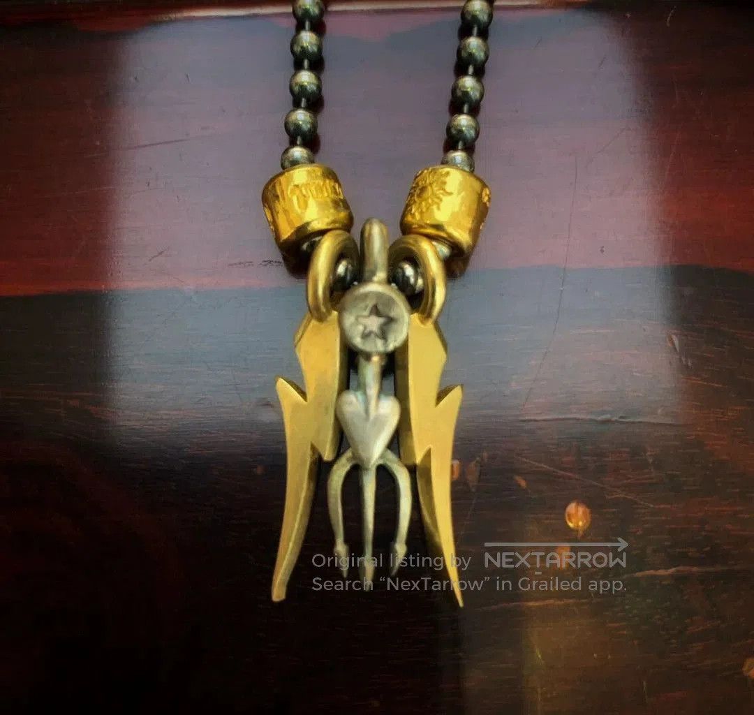 Bill Wall Leather bill wall leather gold bead necklace. Size ONE SIZE - 5 Thumbnail