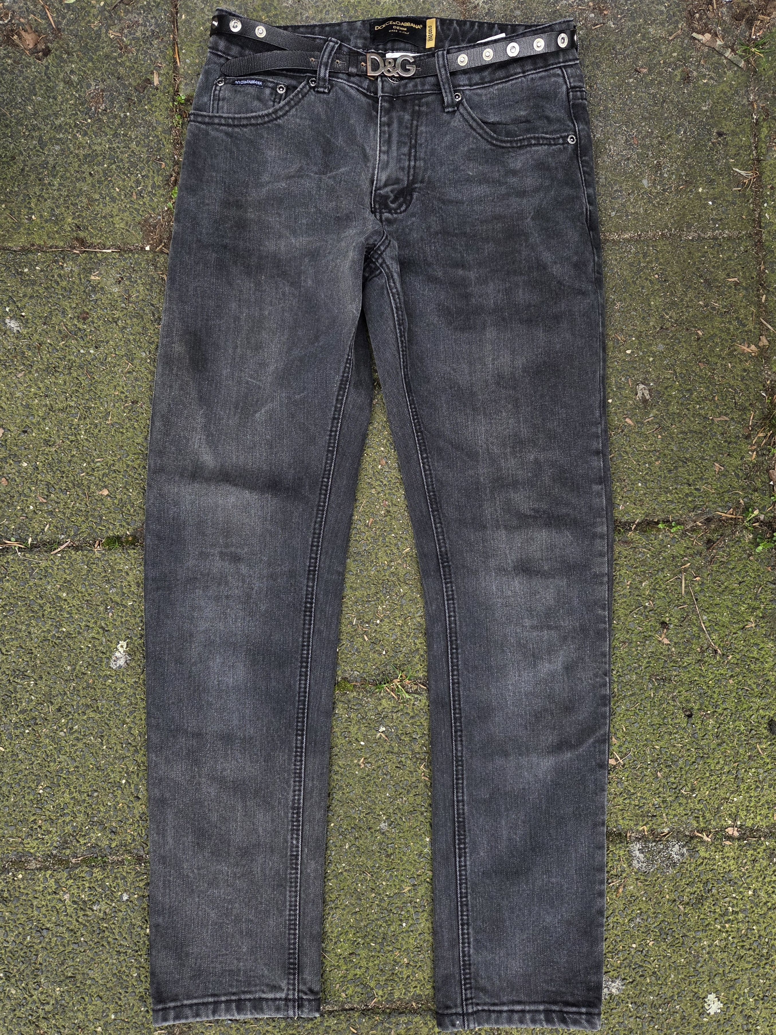 Dolce & Gabbana Dolce & Gabbana dark denim jeans w belt Size US 29 - 1 Thumbnail